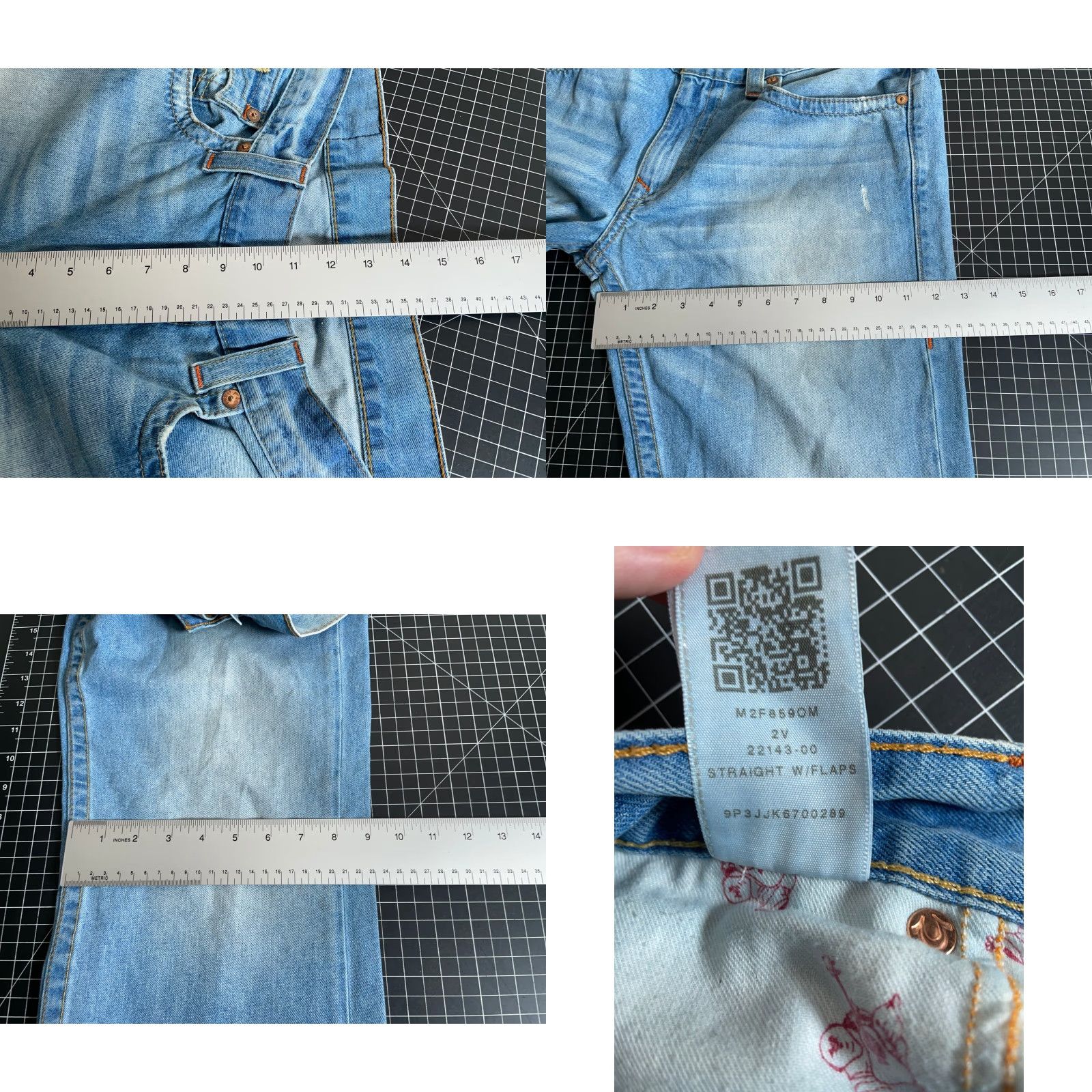 True Religion VINTAGE True Religion Men's Jeans 36 Light Wash Blue Straight Fit 90s Rock Style Denim Size US 36 / EU 52 - 8 Thumbnail