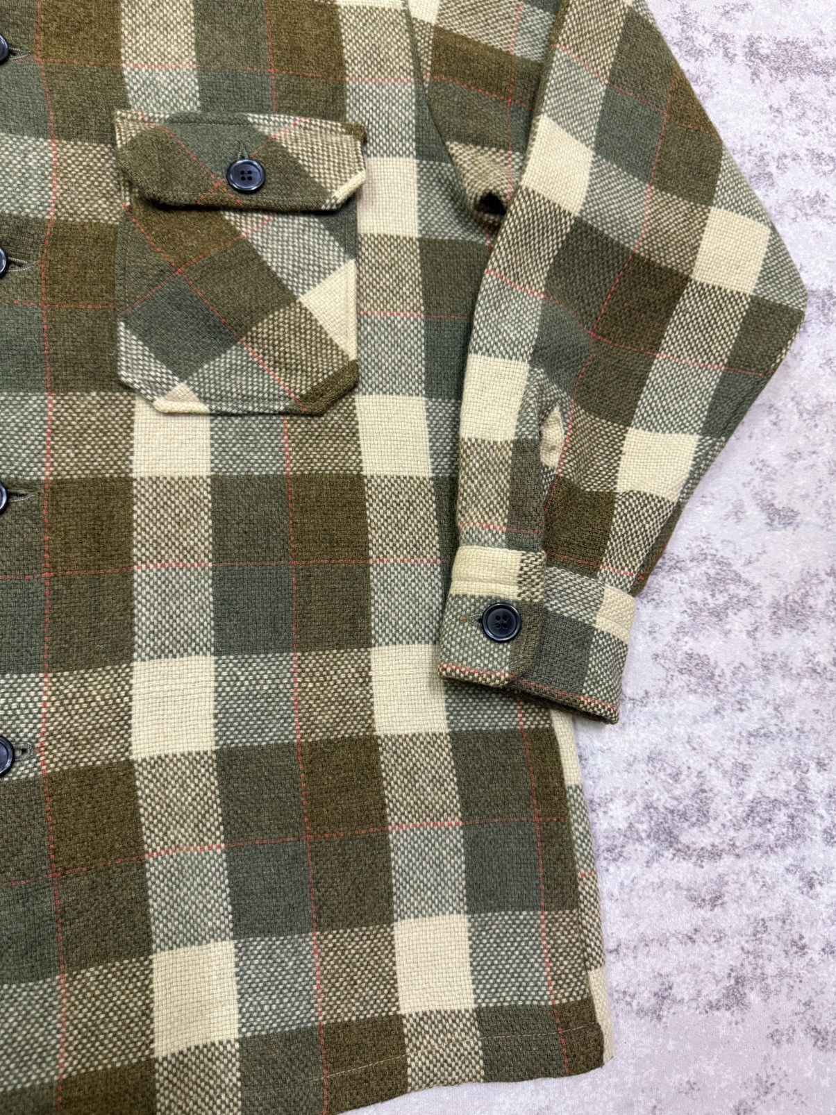 Vintage Vintage Leo polta Men's Sports Plaid Wool Button Up Shirt Size US M / EU 48-50 / 2 - 6 Thumbnail