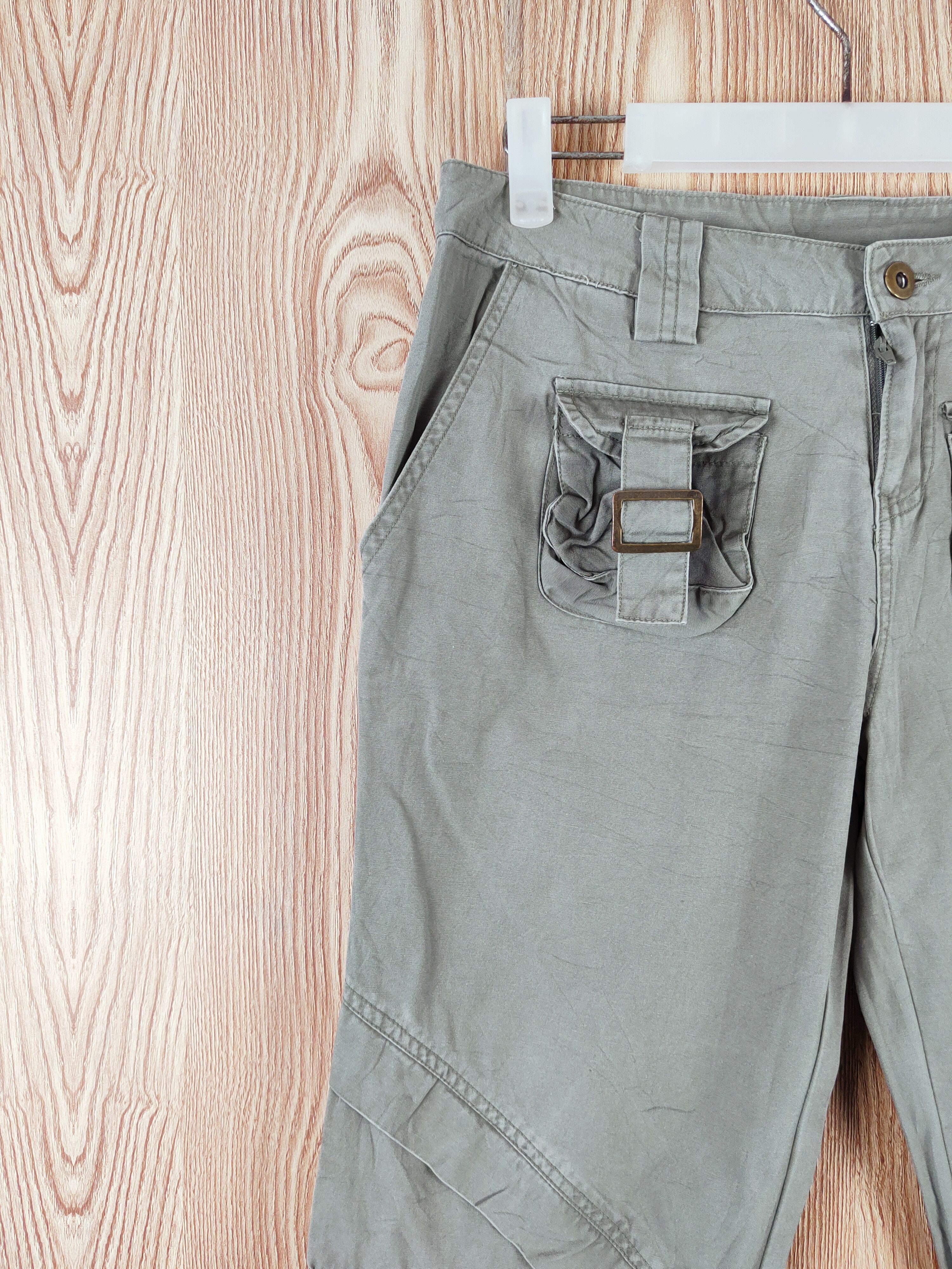 Japanese Brand Crisnare Green Multipocket Tactical Cargo Pants #W400 Size 29" - 3 Thumbnail
