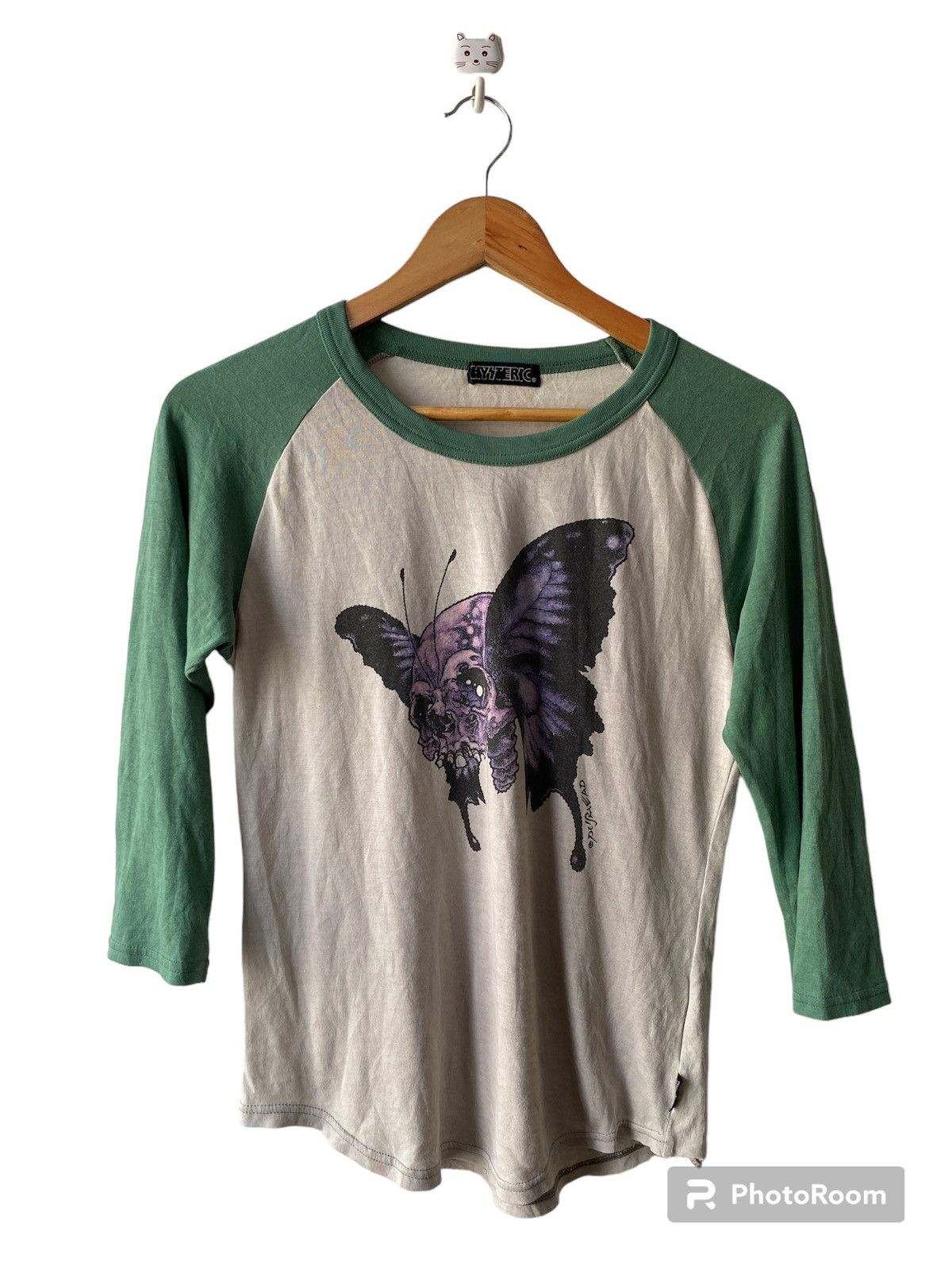 Hysteric Glamour 2000s - Hysteric Glamour Pushead Design Raglan Tee Size US S / EU 44-46 / 1 - 1 Thumbnail