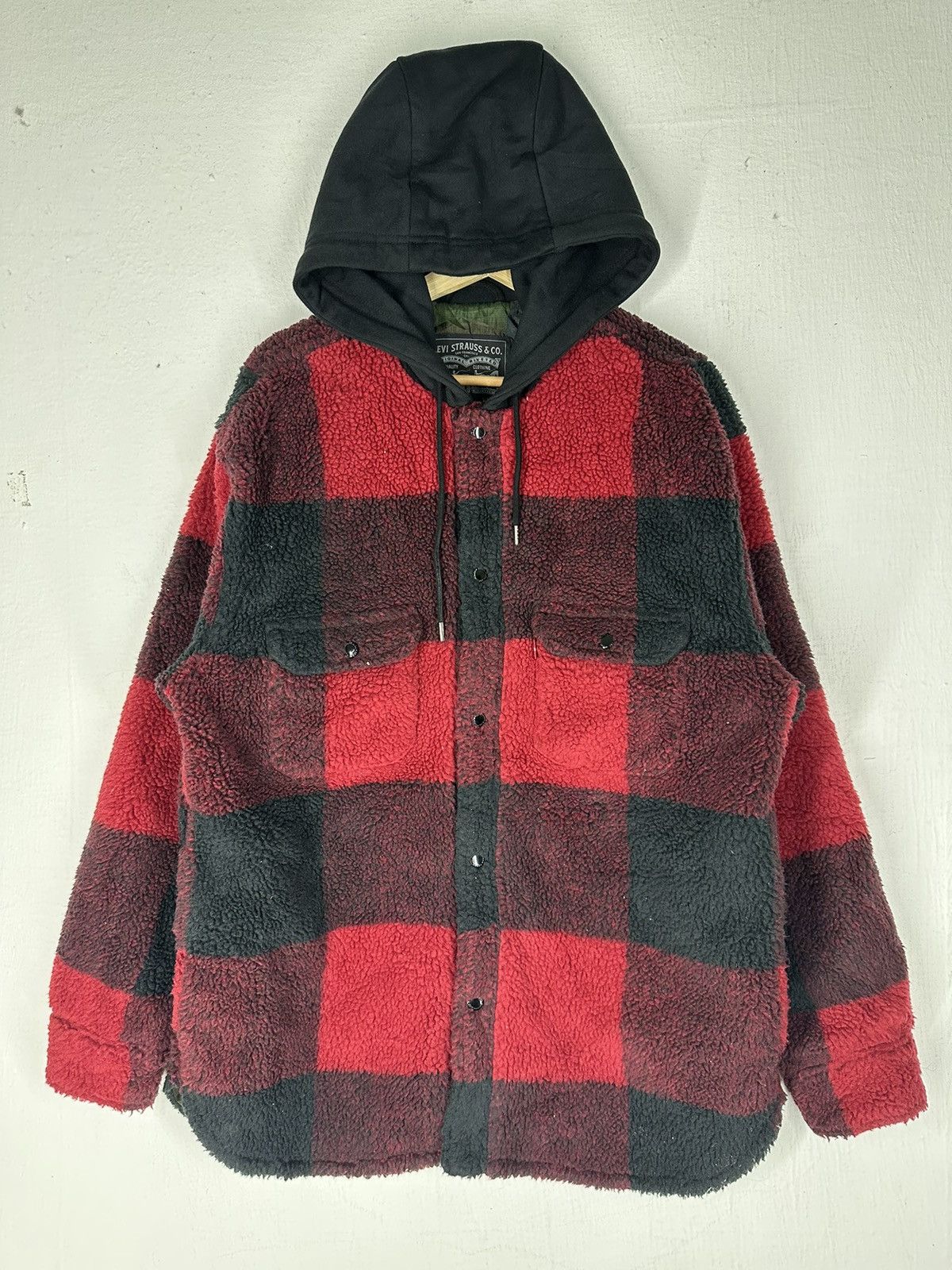 Levi's Vintage Clothing Levi’s Sherpa Jackson Worker Hoodie Shirt Fleece Jacket Size US M / EU 48-50 / 2 - 1 Thumbnail