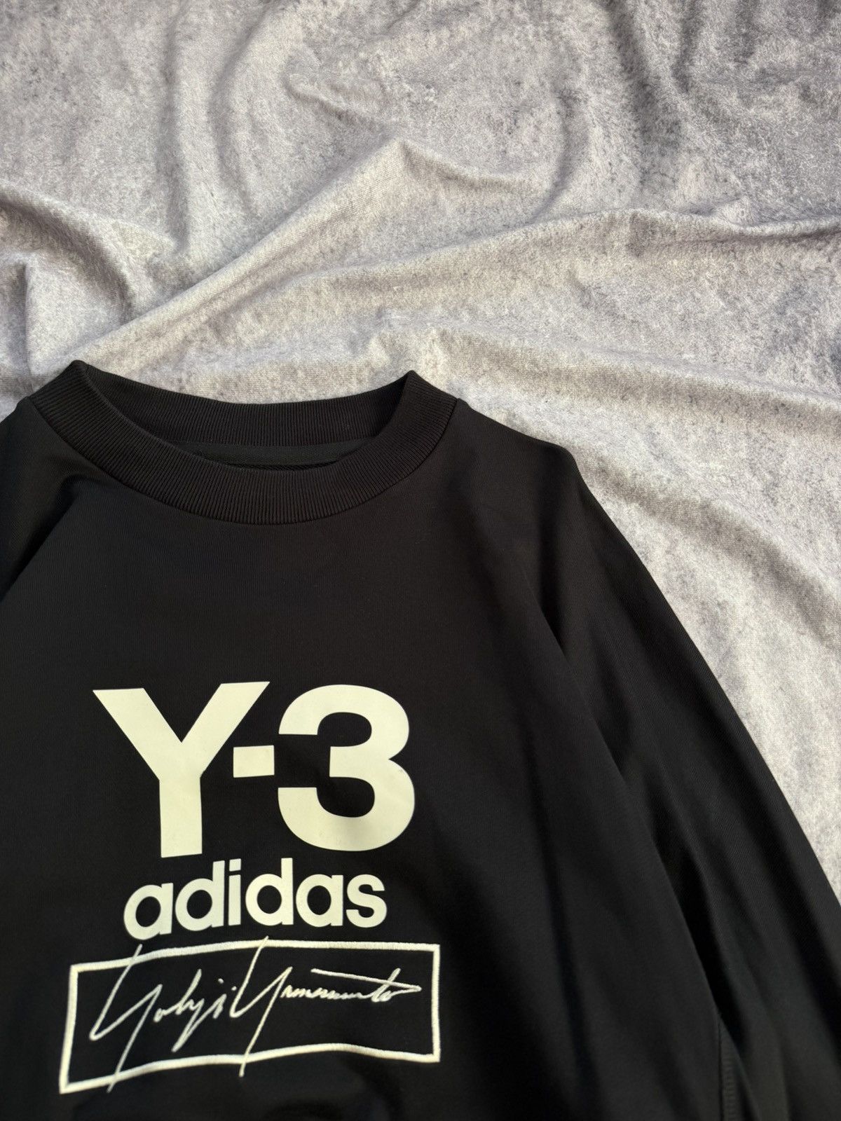 Adidas × Y-3 Y-3 Adidas Yohji Yamamoto Sweatshirt Stacked Logo Crewneck Size US M / EU 48-50 / 2 - 7 Thumbnail