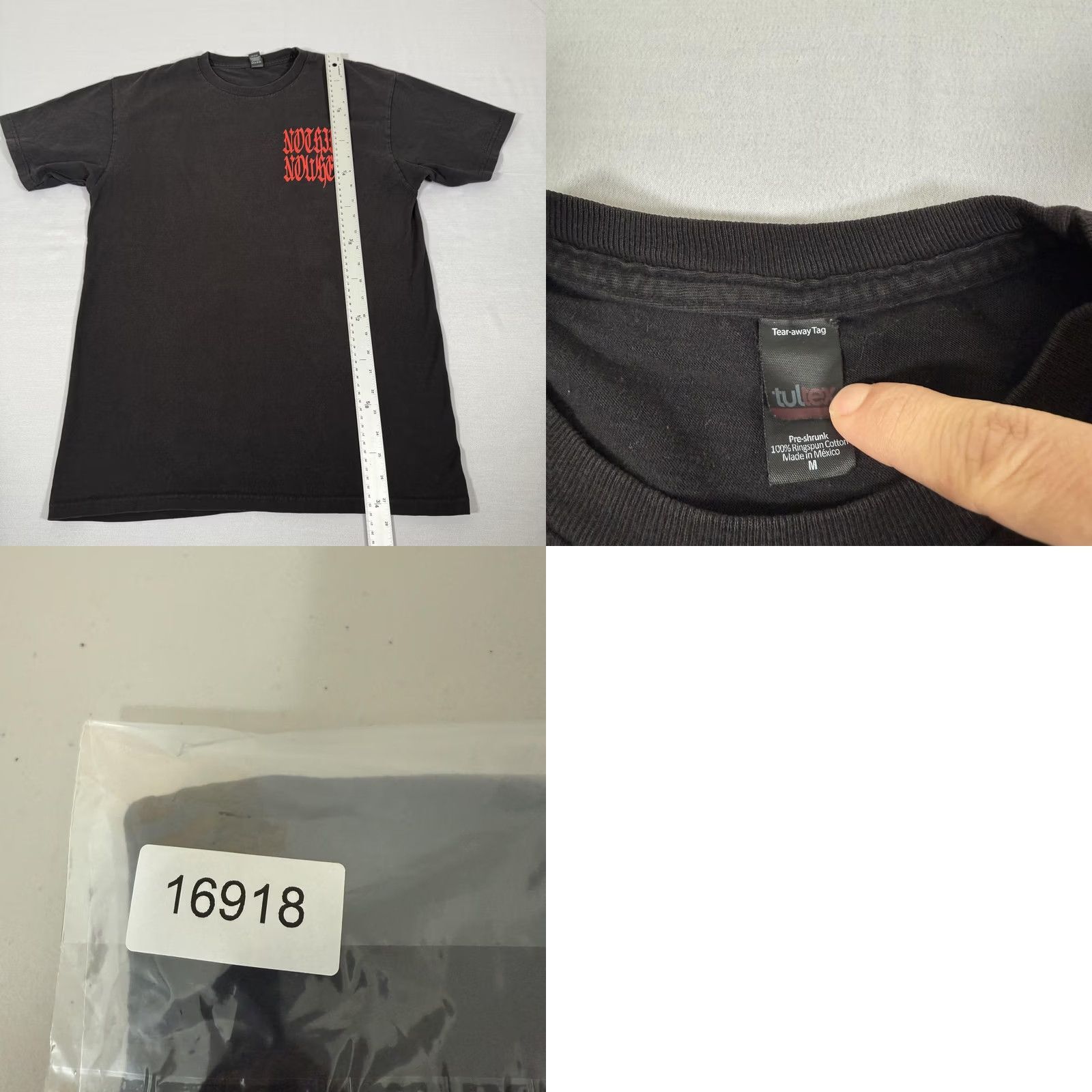 Tultex Nothing Nowhere Shirt Mens M Black Emo Rap Band Music Concert Tour Tee Size US M / EU 48-50 / 2 - 8 Thumbnail