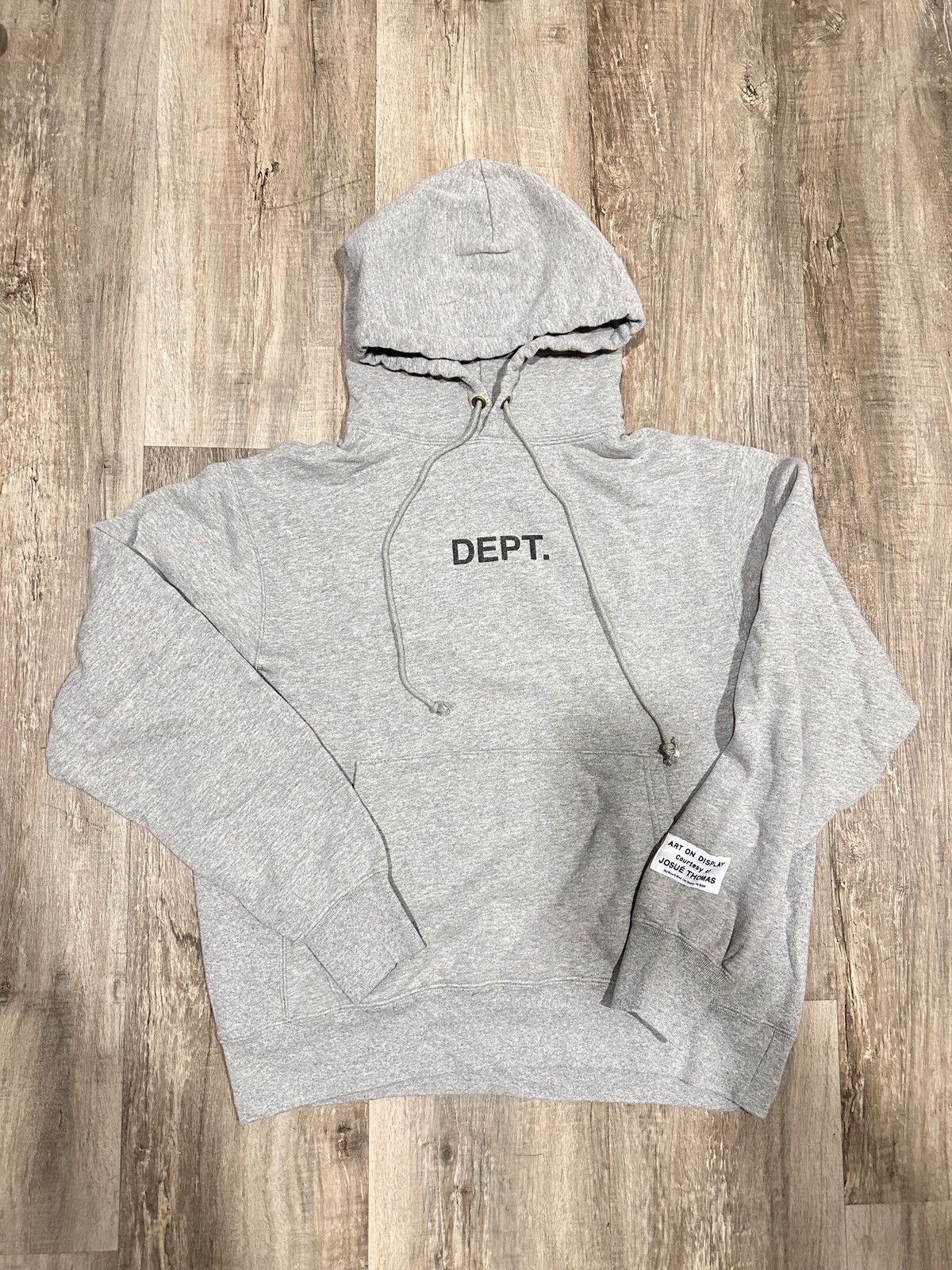 image of Hoodie Gallery Dept. Logo Heather Grey, Men's (Size Medium)
