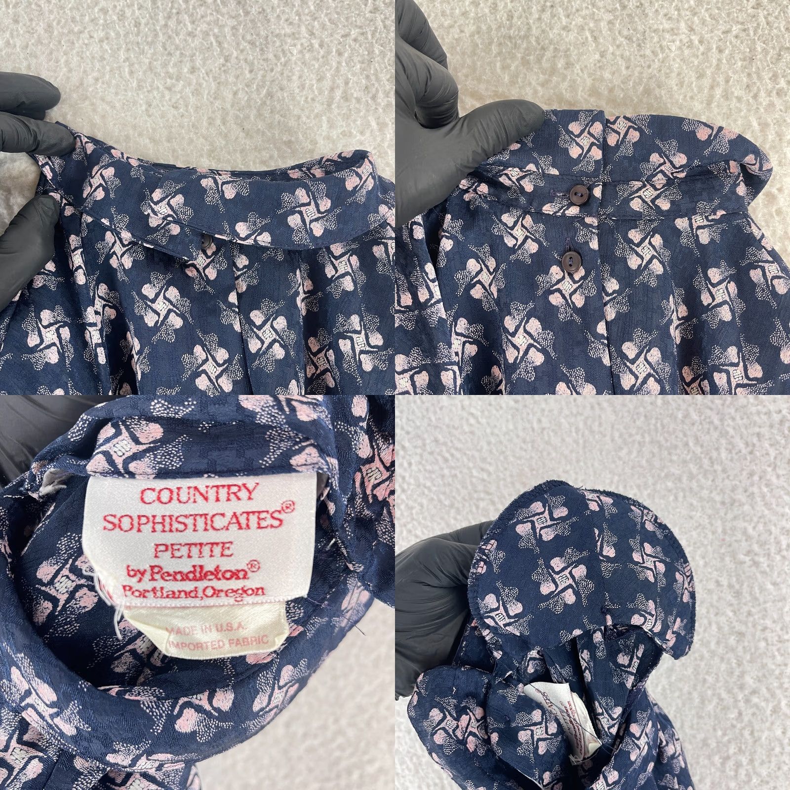 Pendleton Pendleton Shirt Blue Floral Vintage Womens PM Shirt Size M / US 6-8 / IT 42-44 - 9 Thumbnail