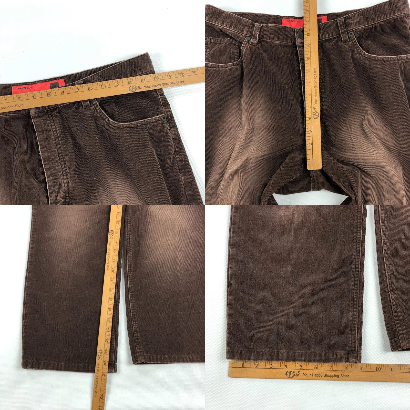 Mossimo Mossimo Men's Brown Corduroy Pants 38x30 Button Fly Straight Leg Size US 38 / EU 54 - 8 Thumbnail