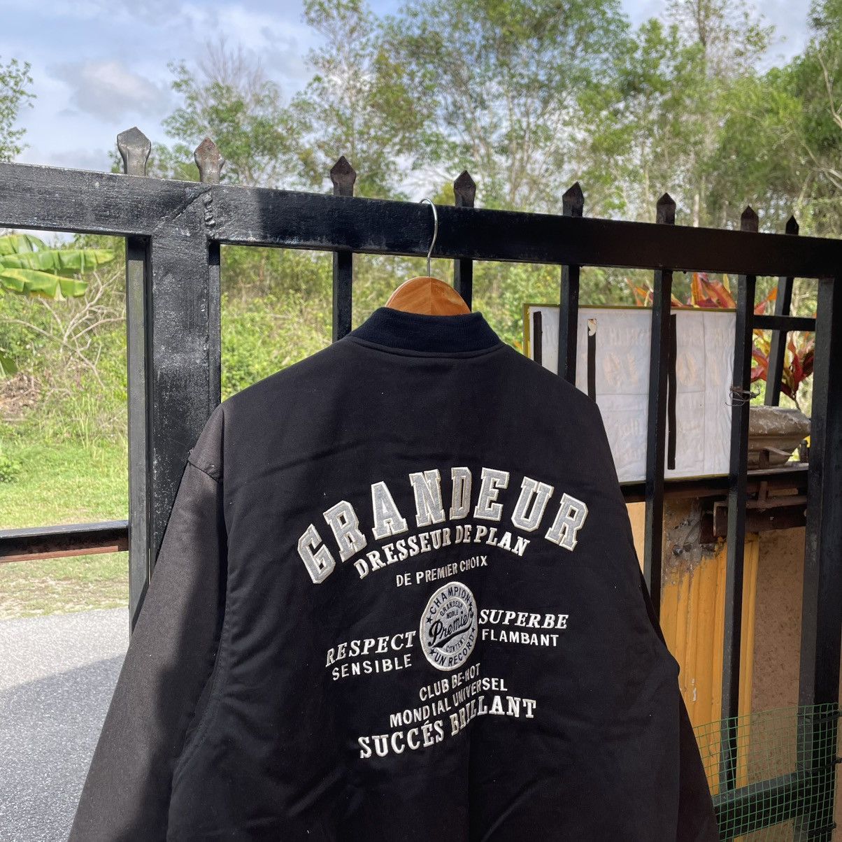 Japanese Brand 🔥🇯🇵Gran Deur Big Spellout Full Zipper Bomber Varsity Jacket Size US L / EU 52-54 / 3 - 2 Thumbnail