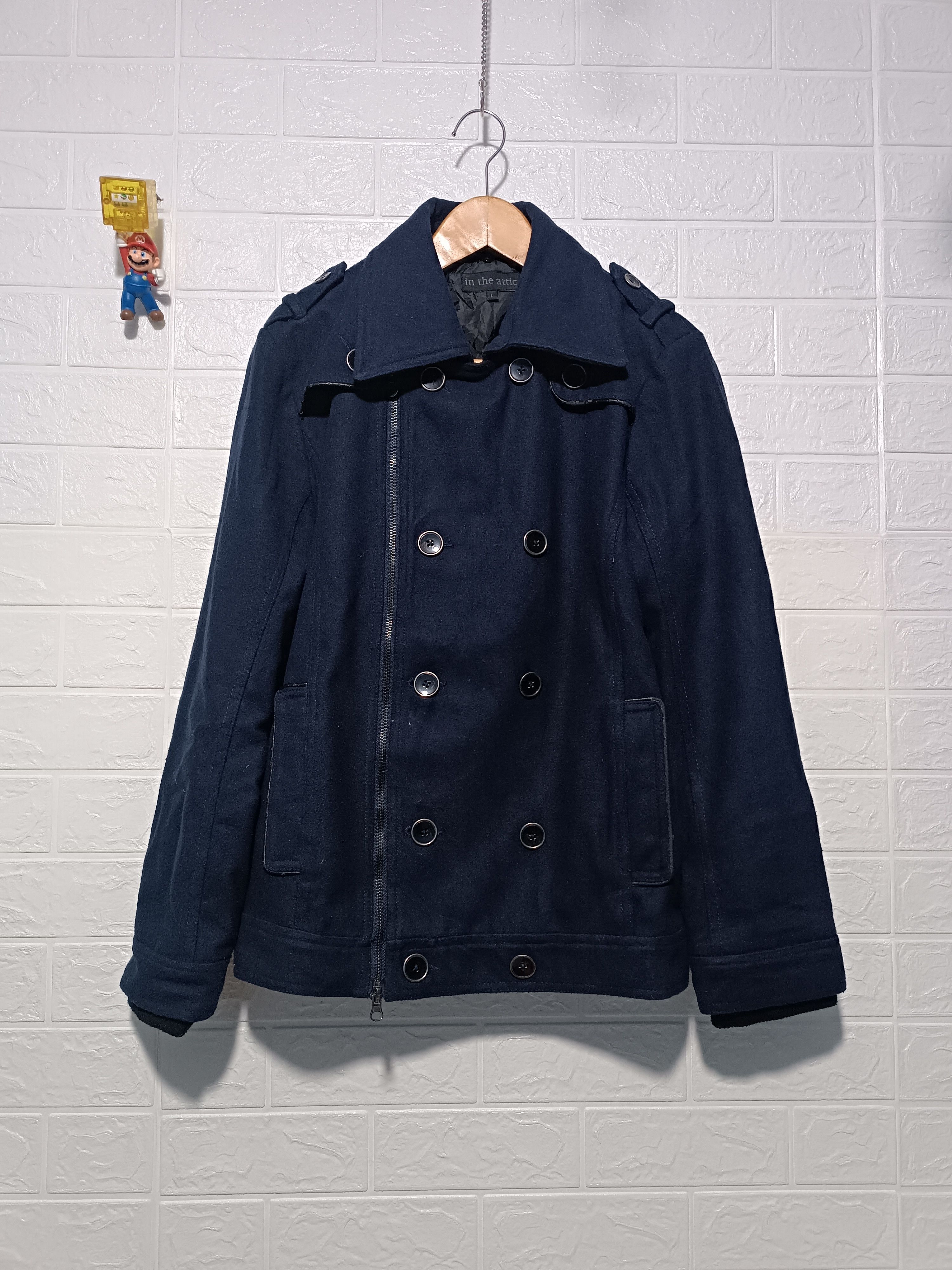 In The Attic In The Attic Double Breasted Wool Peacoat Jacket Blue Navy Size US M / EU 48-50 / 2 - 1 Thumbnail