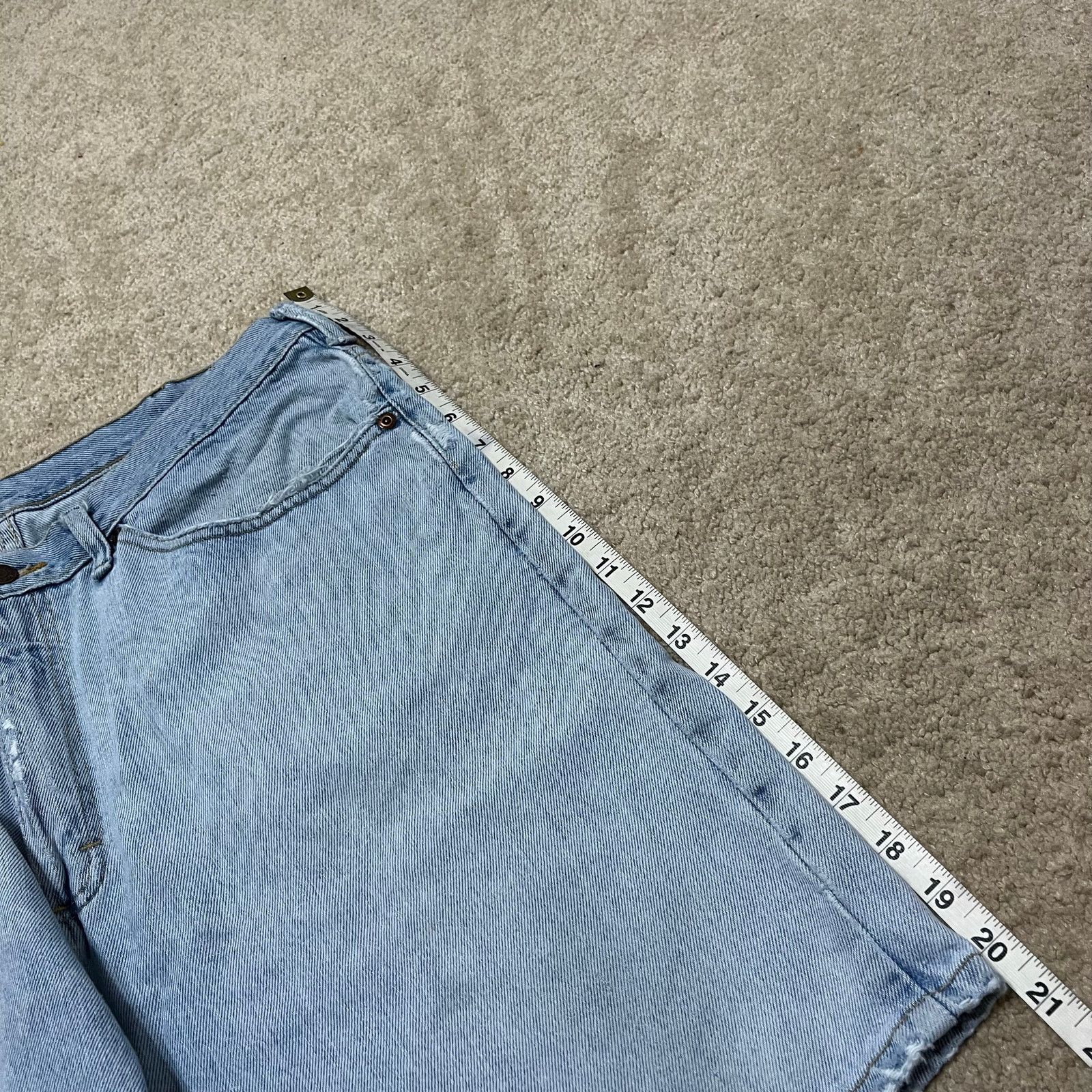 Lee Lee Y2K Light Washed Baggy Distressed Jorts 36W Size US 36 / EU 52 - 4 Thumbnail