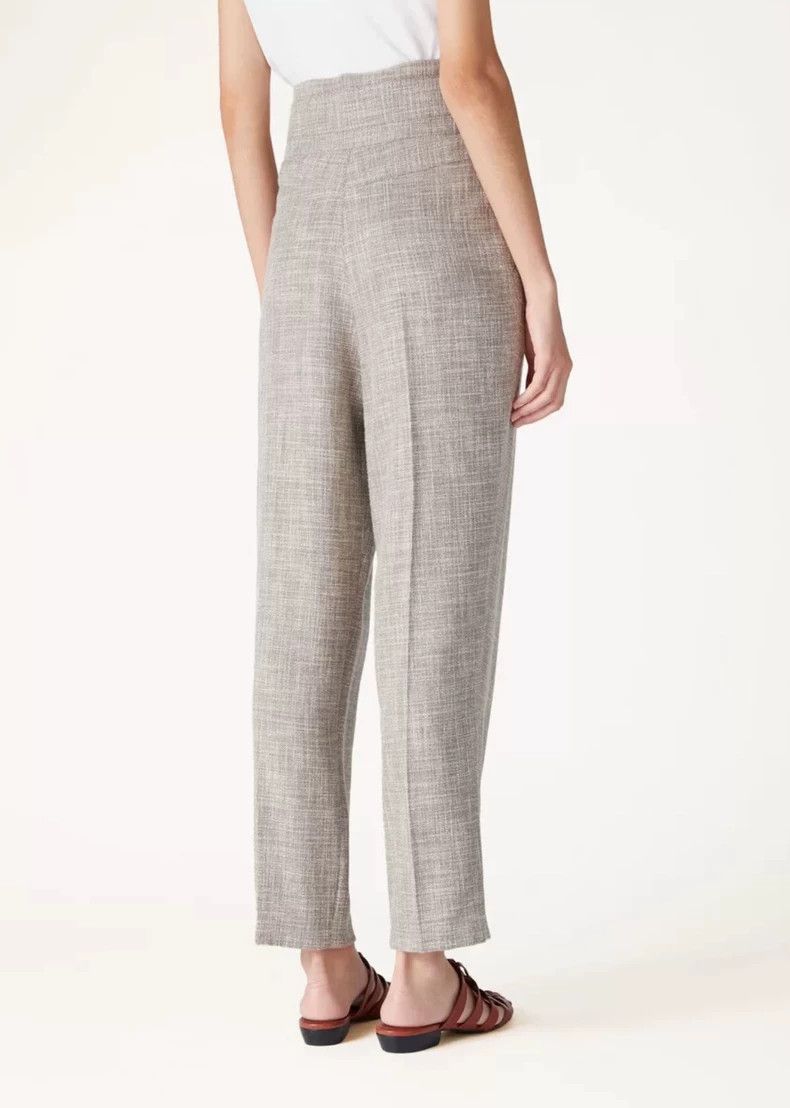 Loro Piana Loro Piana Oat gray wool trousers, high waist design, two Size 26" / US 2 / IT 38 - 2 Thumbnail