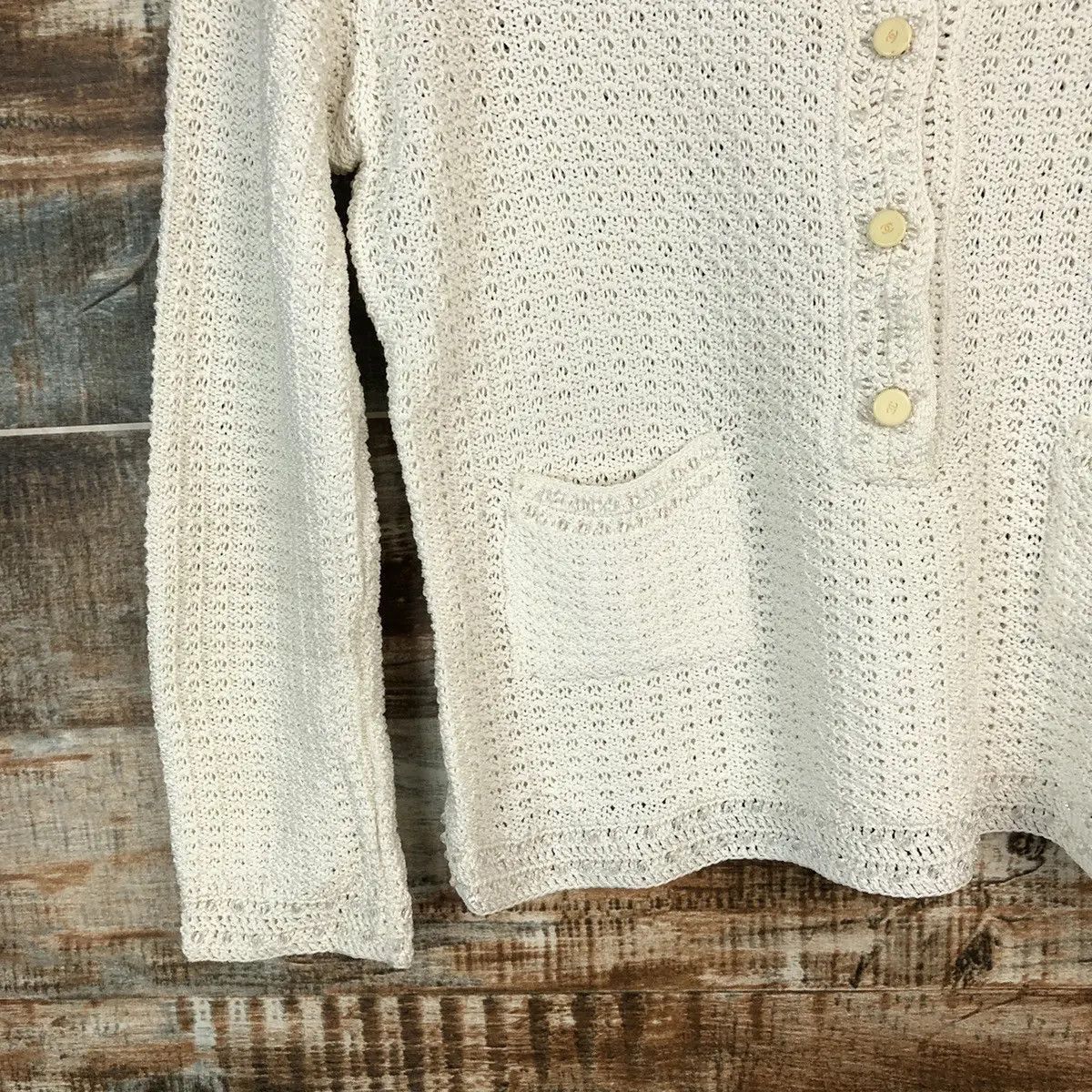 Chanel DL Chanel vintage crochet White Knitwear #A1717 Size XS / US 0-2 / IT 36-38 - 7 Thumbnail