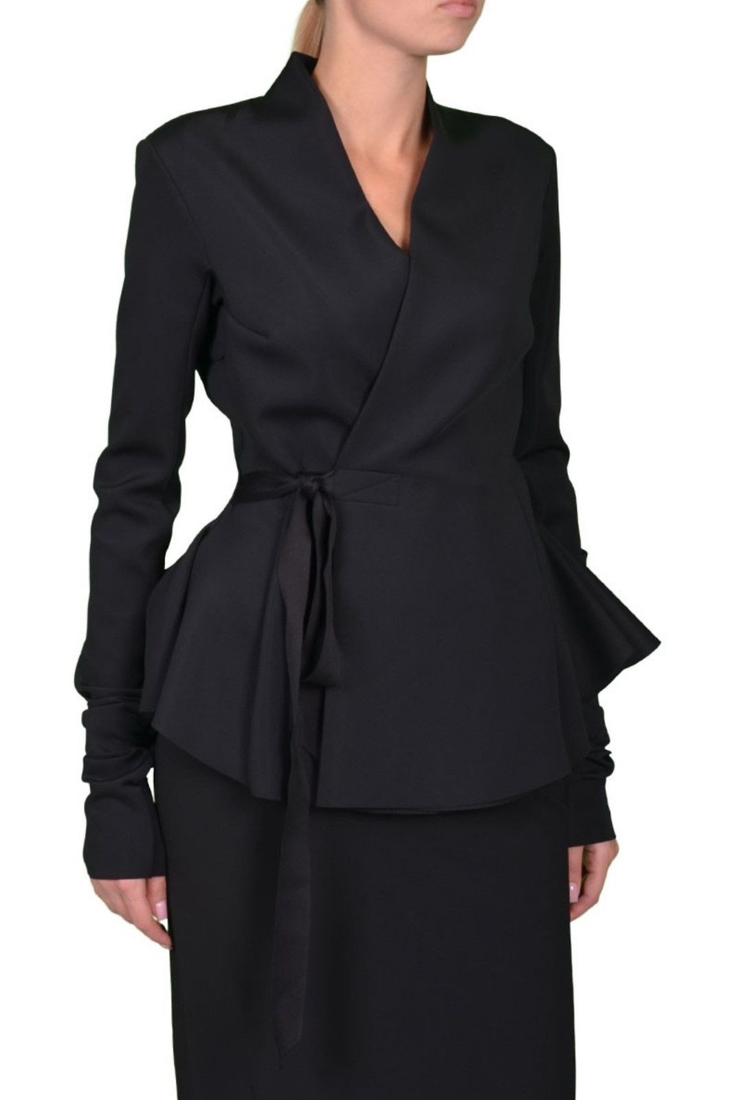 Rick Owens Last Size Rick Owens Sleek Peplum Tie-Waist Blazer Size M / US 6-8 / IT 42-44 - 4 Thumbnail