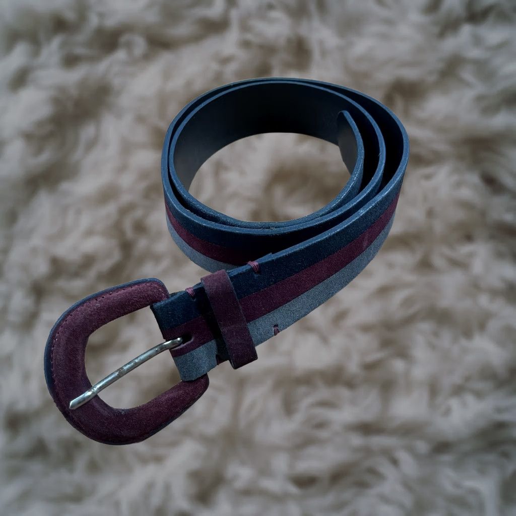 Jigsaw Jigsaw Belt Women’s Leather Suede Size S Small Multicolor 1.5” Wide Size ONE SIZE - 1 Thumbnail