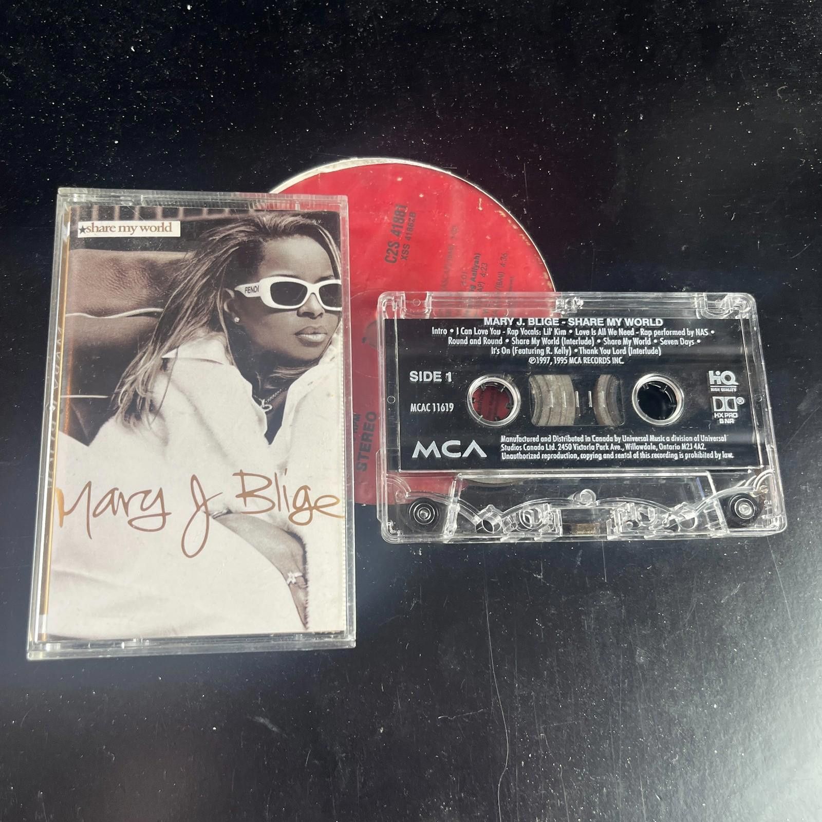 Other Mary J. Blige Share My World Cassette 1994 Uptown MCA Size ONE SIZE - 1 Thumbnail
