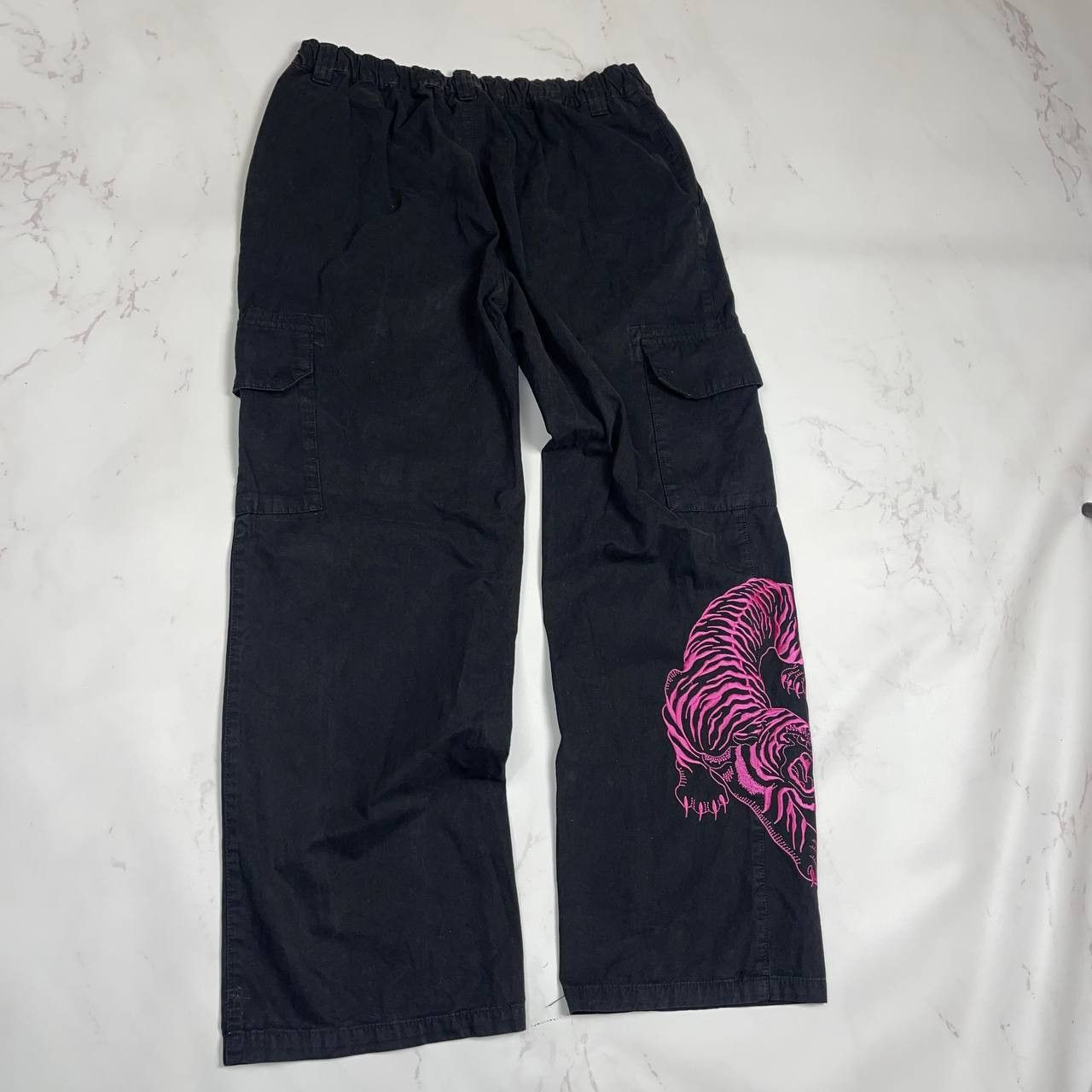 Asos Vintage Asos Cargo baggy pink tiger y2k streetwear Size US 34 / EU 50 - 7 Thumbnail
