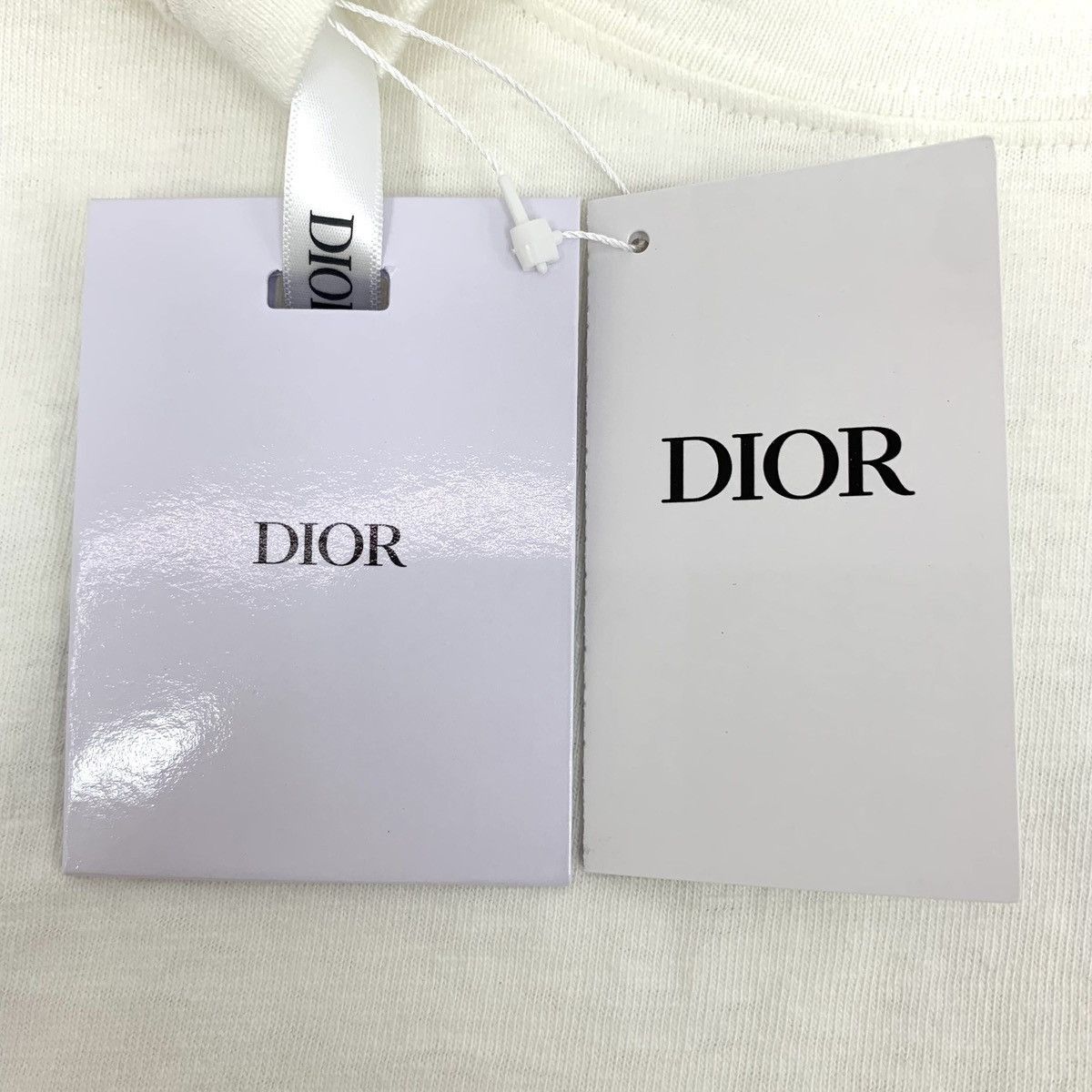 Dior White Distressed Short-Sleeve T-Shirt Size US M / EU 48-50 / 2 - 7 Thumbnail