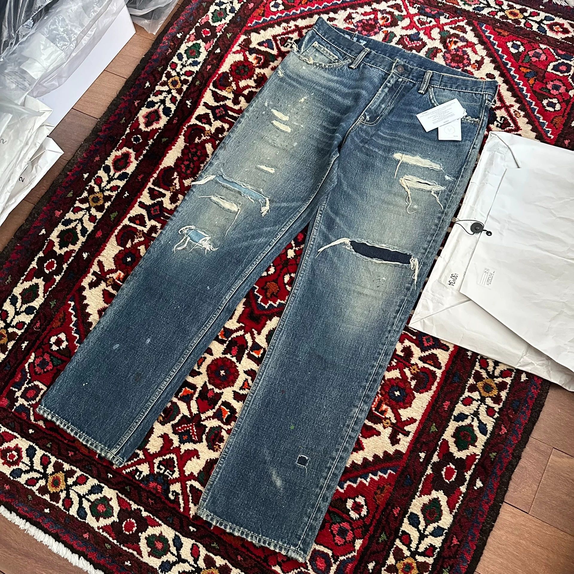 Visvim visvim 03d17 wide jeans mud dyed w34l30 18 Size US 34 / EU 50 - 5 Thumbnail