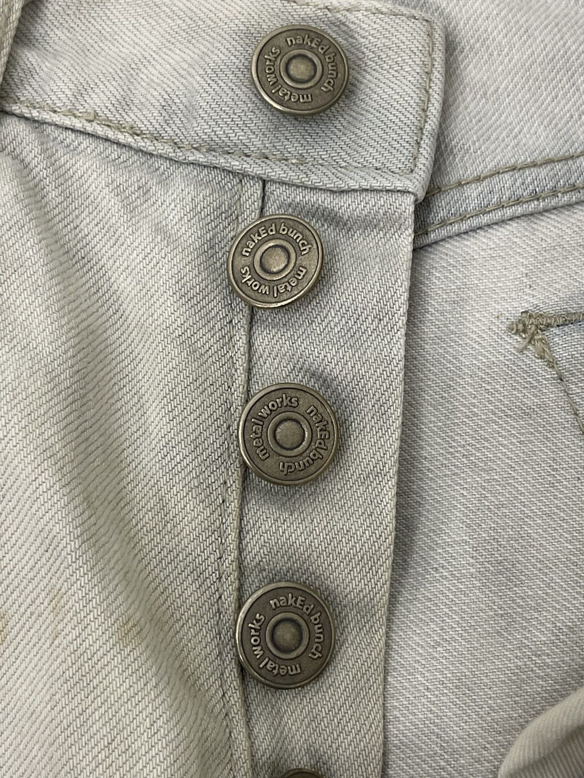 Japanese Brand Distress Jeans Naked Bunch Embroydered Regular Fit 7🟦9 Size US 28 / EU 44 - 17 Thumbnail