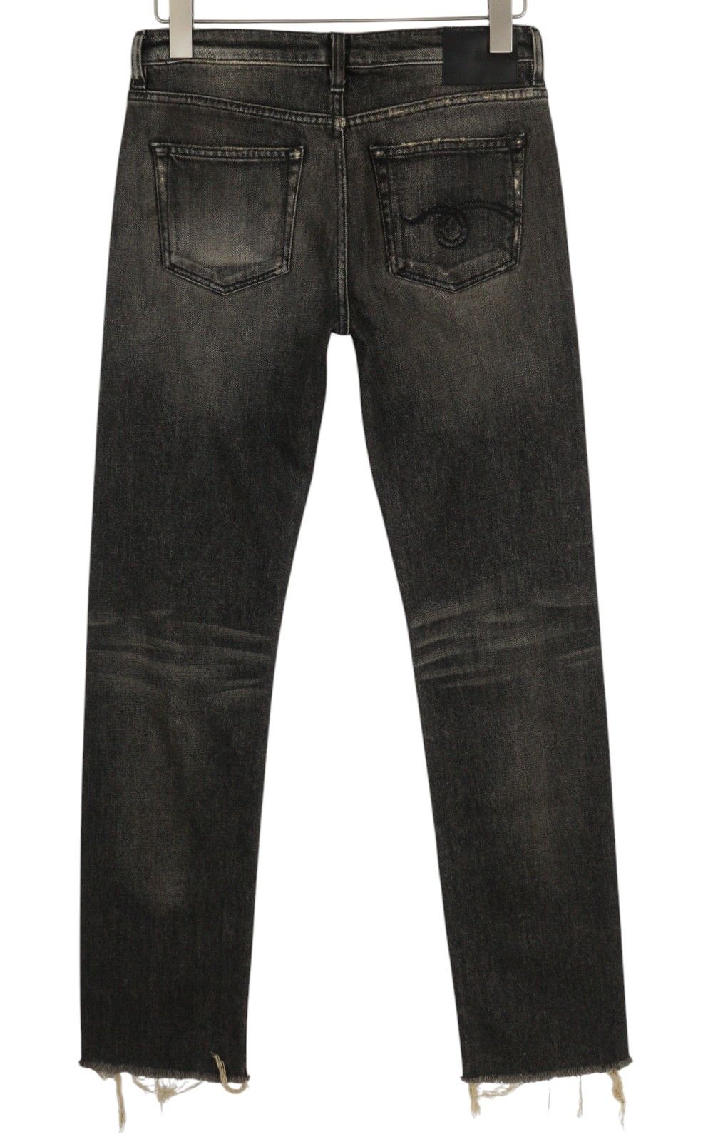 R13 TOBI SLIM 27 Washed Distress Zip Straight Abbey 84443 Size 27" / US 4 / IT 40 - 3 Thumbnail