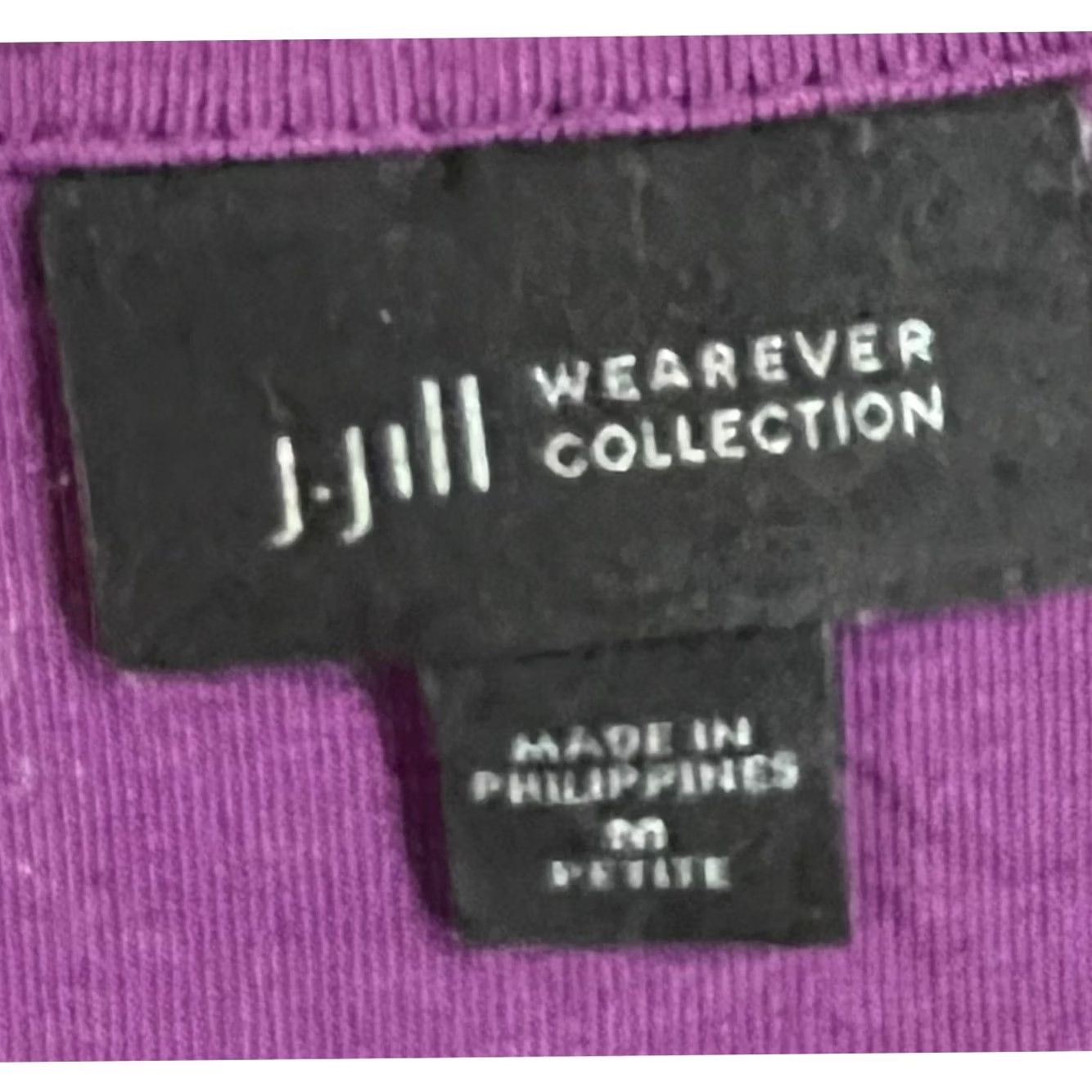 J. Jill J.Jill Wearever Top Long Sleeve Knit Button Front Tunic Pockets Women’s Petite M Purple Knit's Tunic Blouse Shirt Size M / US 6-8 / IT 42-44 - 7 Thumbnail