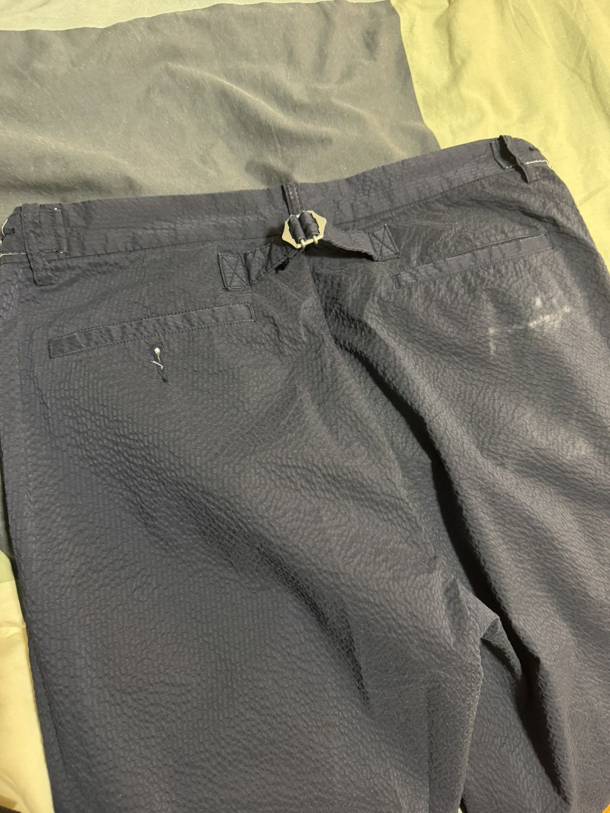 Beams Plus Beans Plus Blue/Navy Seersucker Pants (22S-BP240) Size US 31 - 3 Thumbnail