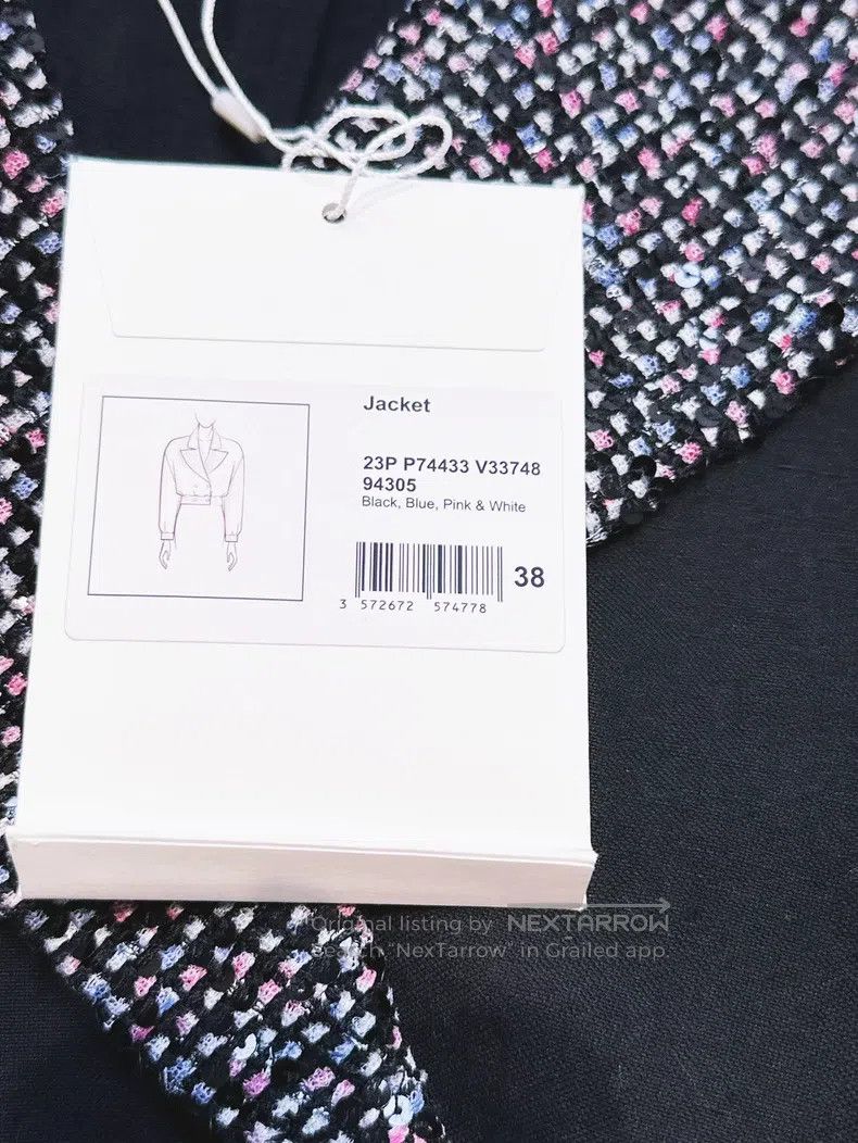 Chanel Chanel 23P mixed colour woven lapel black linen jacket Size XS / US 0-2 / IT 36-38 - 6 Thumbnail