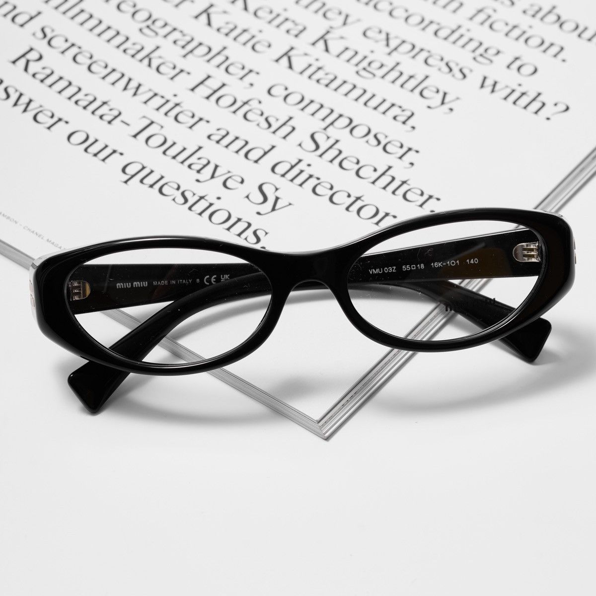 Miu Miu MIU MIU 0MU 03ZV 16K1O1 GLASSES Size ONE SIZE - 6 Thumbnail