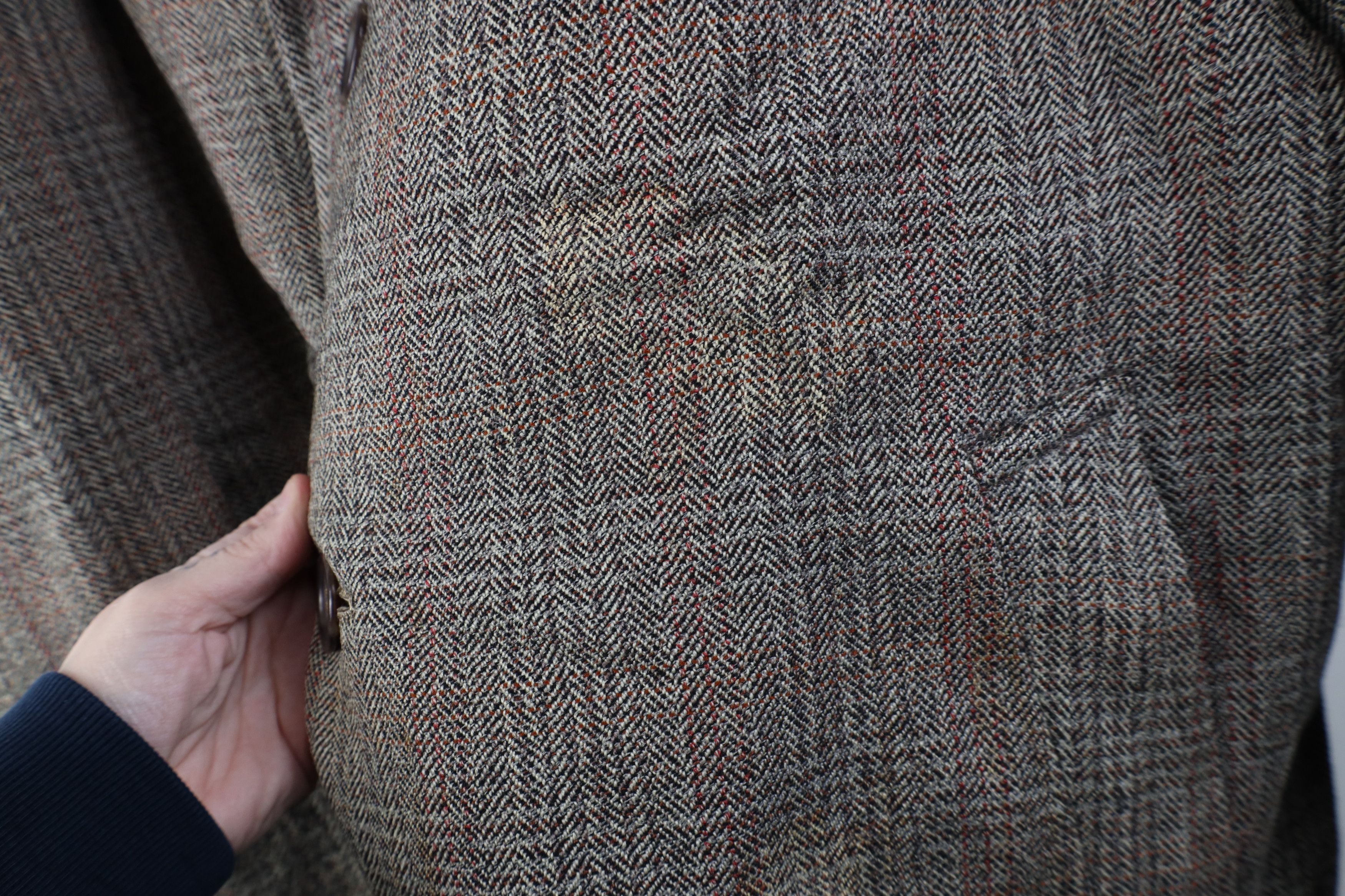 Vintage Vintage 40s 50s Streetwear Wool Tweed Overcoat Jacket USA Size US L / EU 52-54 / 3 - 4 Thumbnail