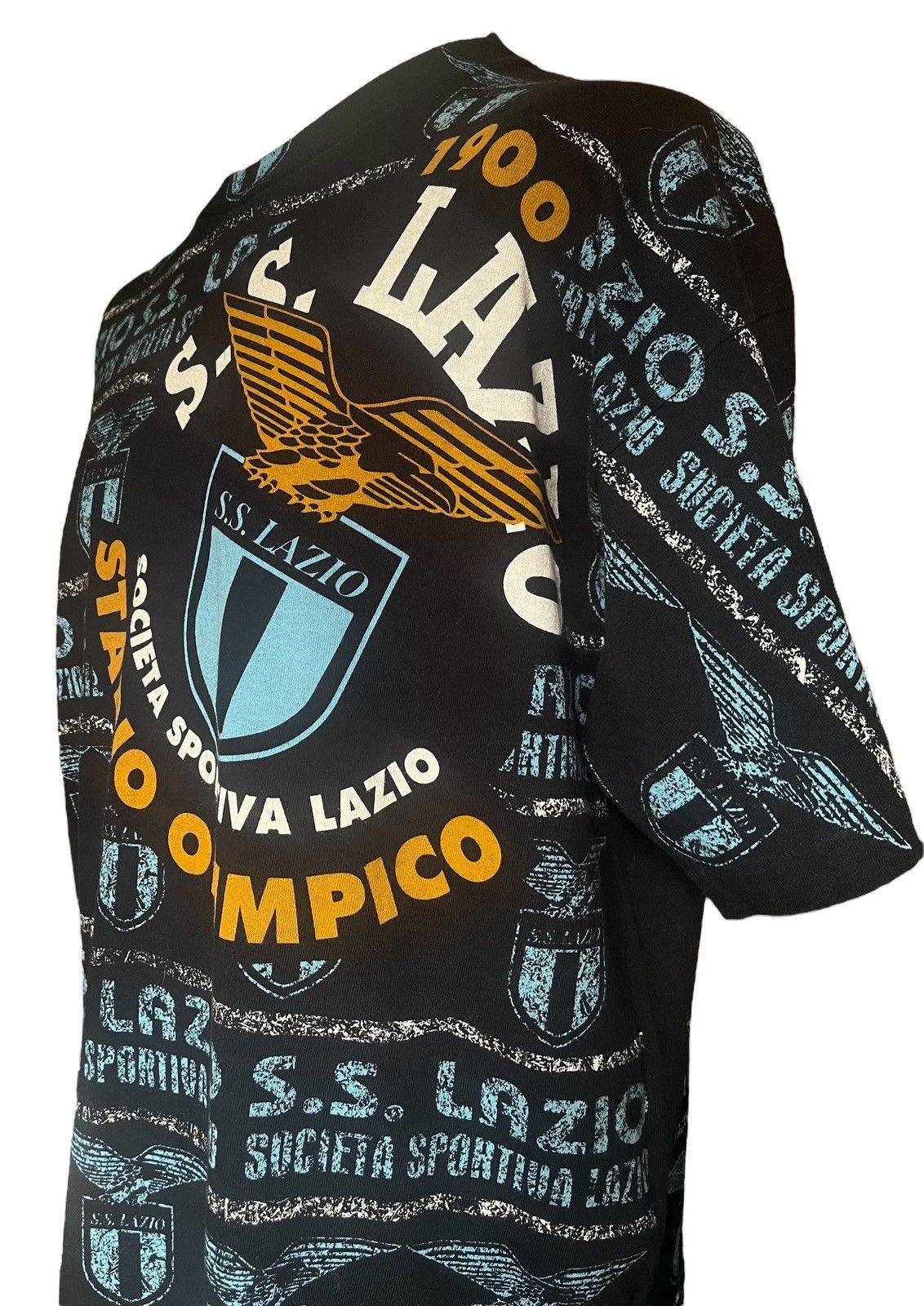 Vintage 1990’s Lazio Serie A Football AOP Kick Sportswear t shirt XL Size US XL / EU 56 / 4 - 3 Thumbnail