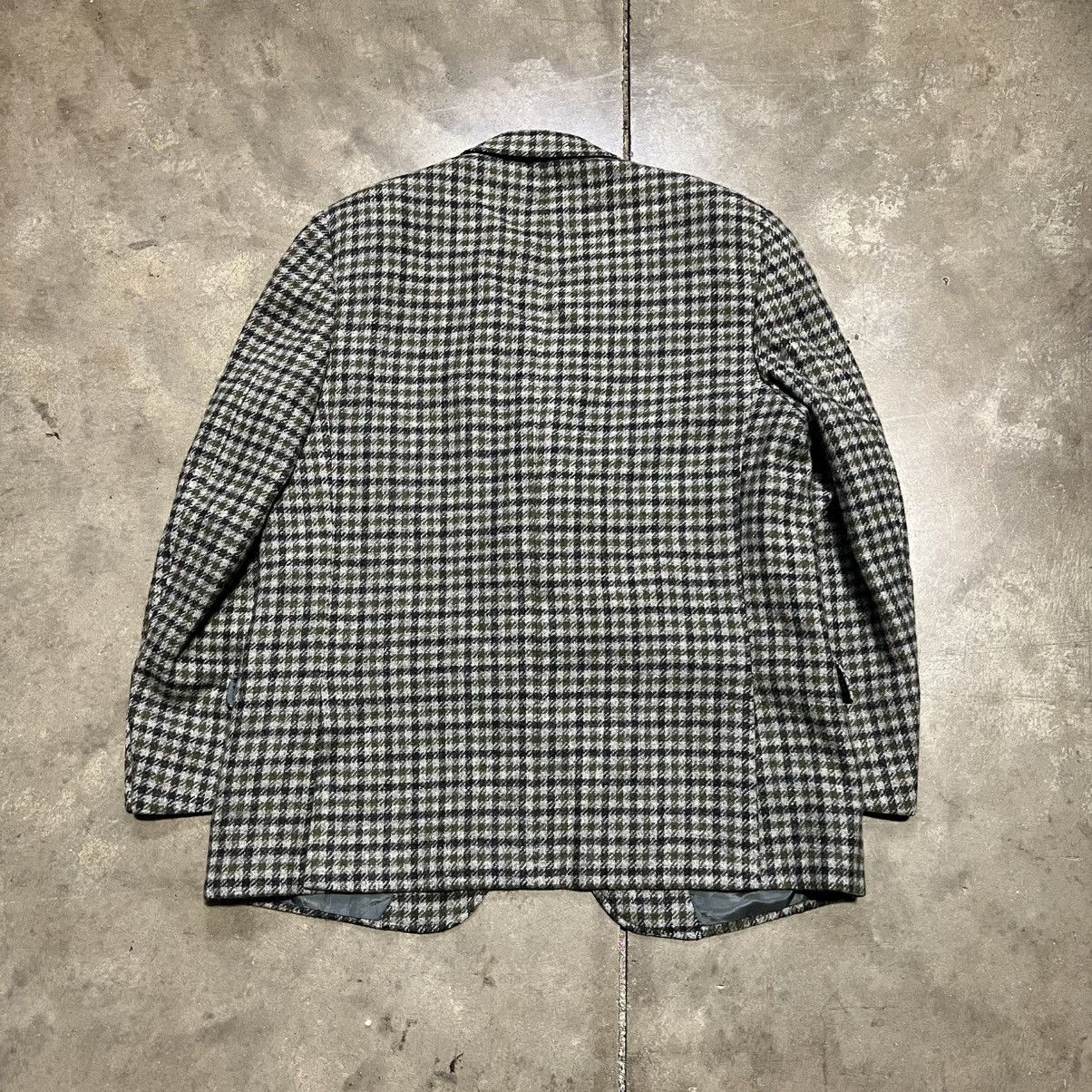 Hart Schaffner Marx Vintage Hart Schaffner Mark Houndstooth Wool Blazer Jacket Size 44R - 8 Thumbnail