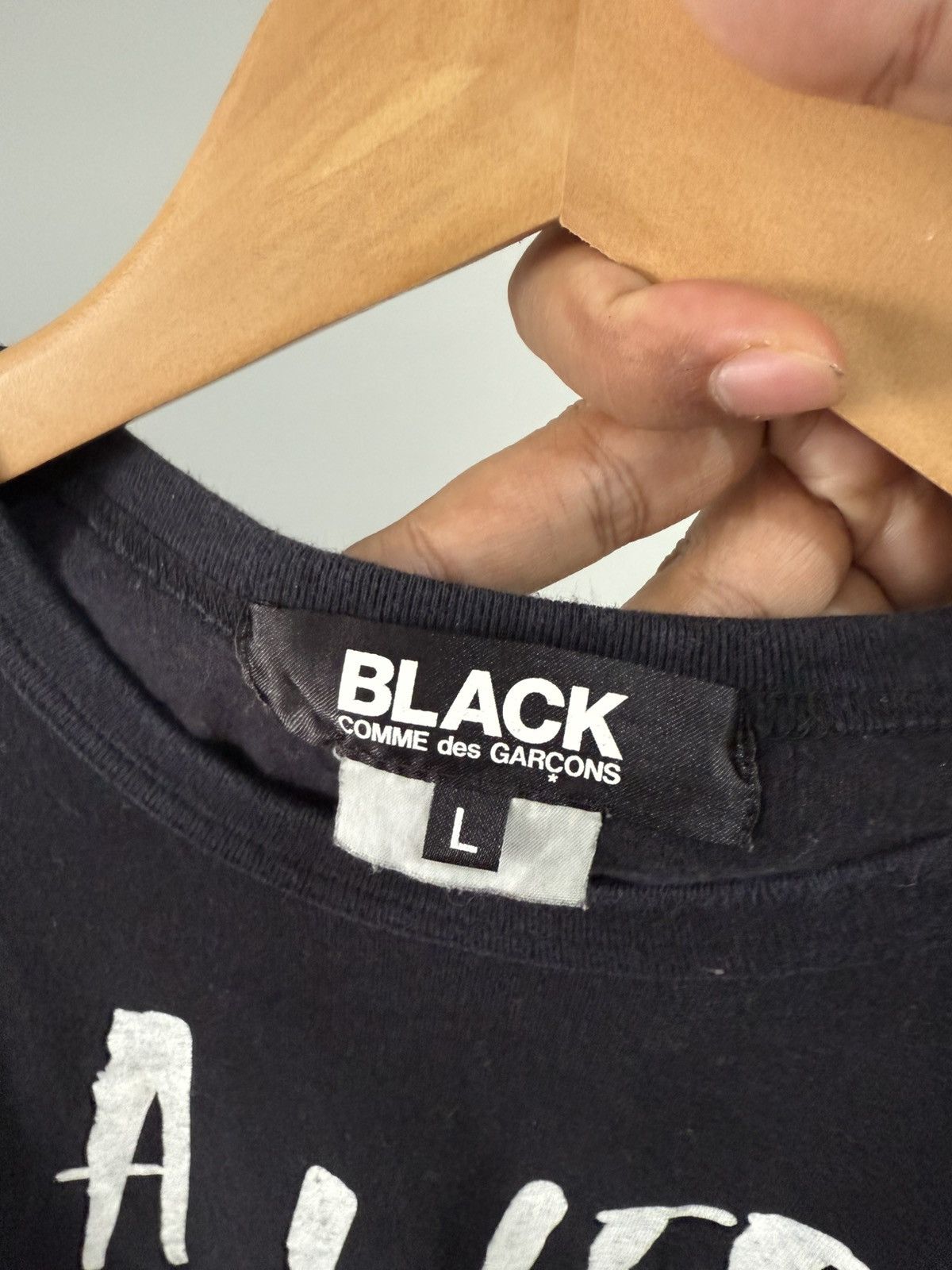 Comme des Garcons Vintage Comme Des Garcons Black Wording Longsleeve Size L / US 10 / IT 46 - 7 Thumbnail