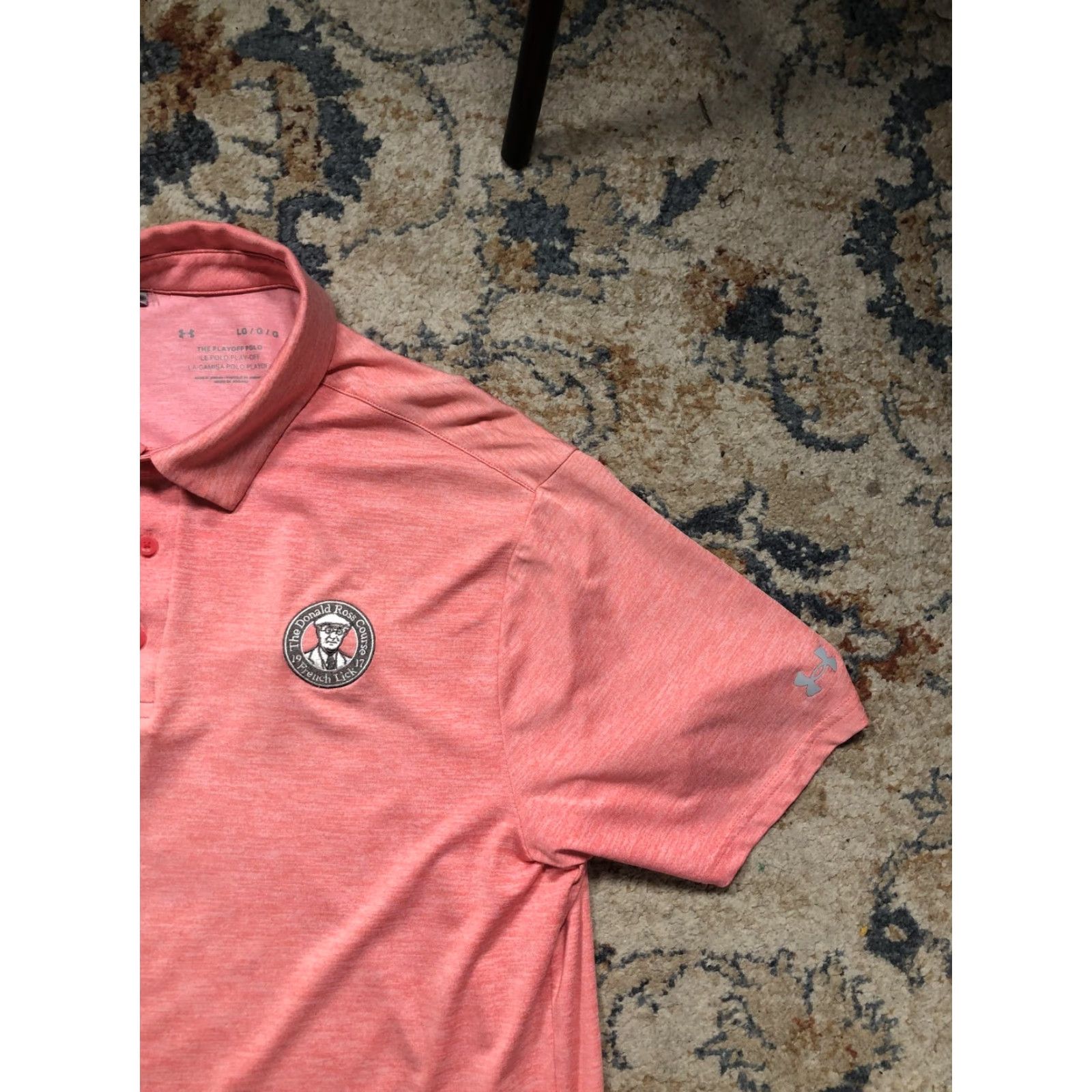 Under Armour Under Armour Playoff Polo Shirt Mens Large Pink Golf Short Sleeve Jersey Polo Size US L / EU 52-54 / 3 - 4 Thumbnail