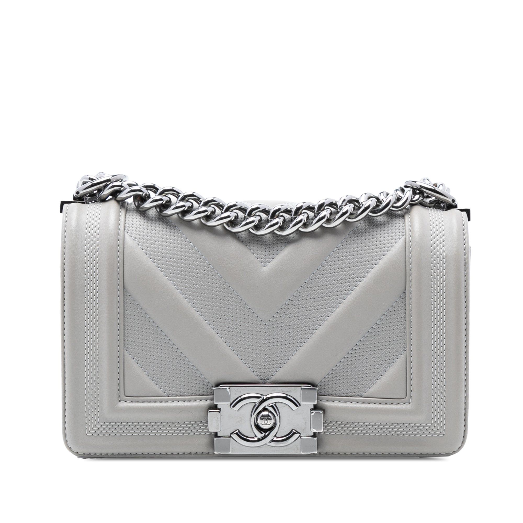 Chanel Small Chevron Stitched Calfskin Boy Flap Size ONE SIZE - 1 Thumbnail