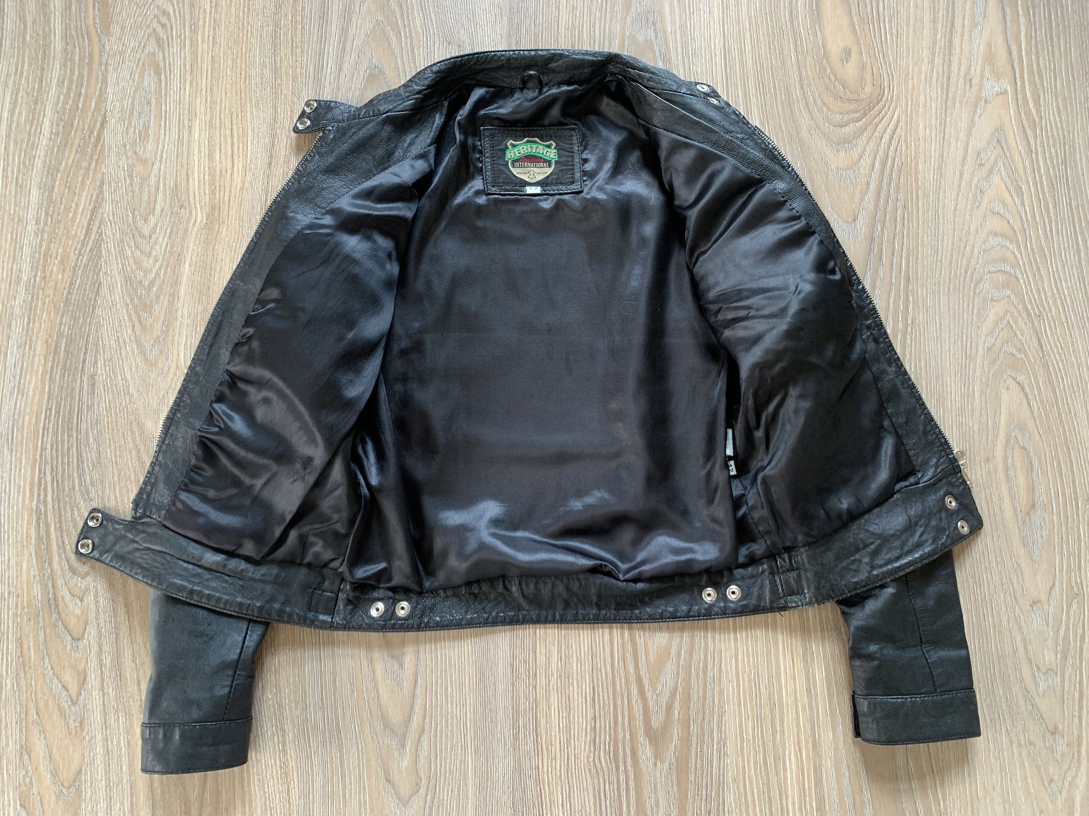 Other Women's Vintage Heritage Leather International Biker Jacket Size M / US 6-8 / IT 42-44 - 4 Thumbnail
