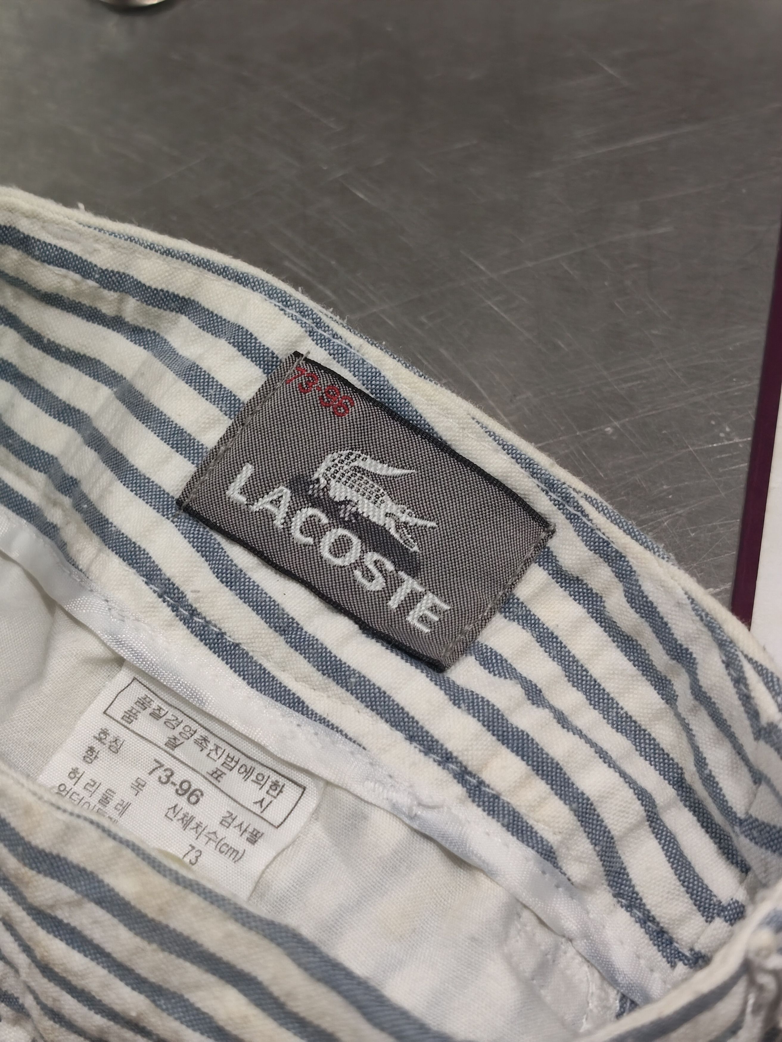 Lacoste LACOSTE Striped Wide Leg Stretch Pant Size 31" - 9 Thumbnail