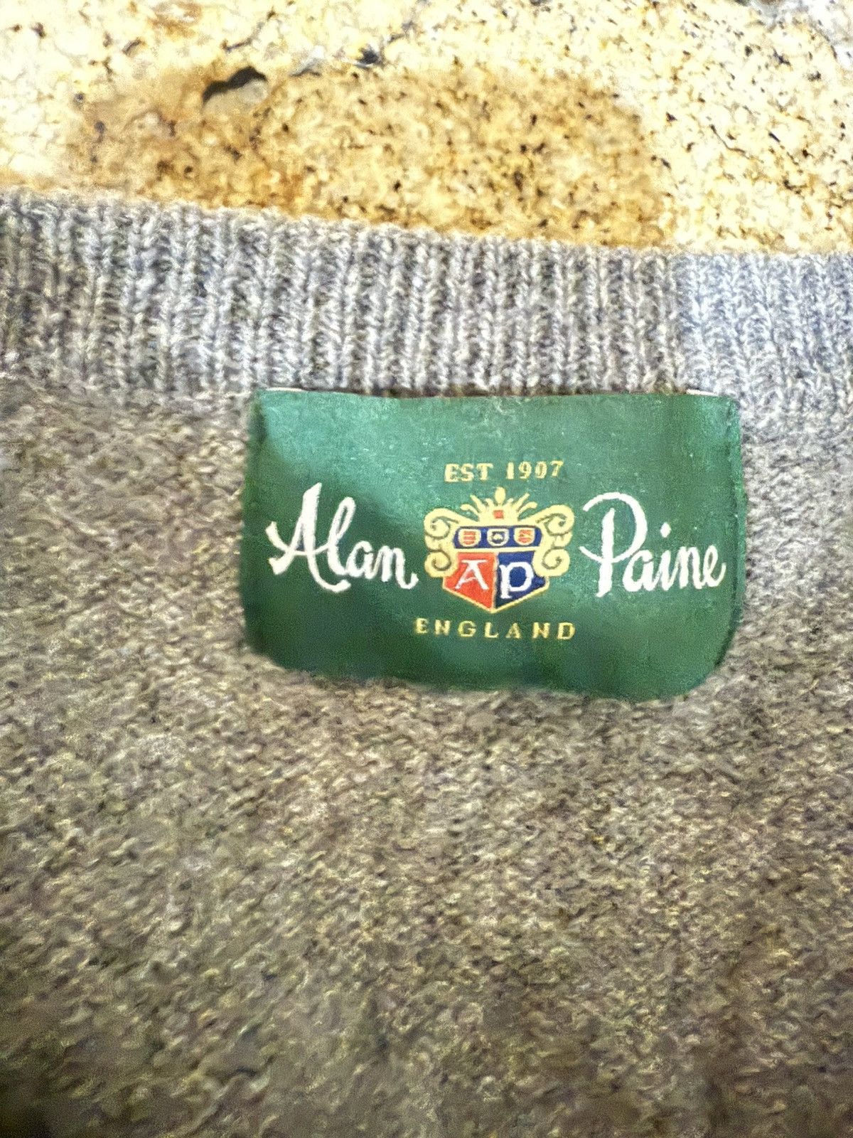 Alan Paine Alan Paine Men's Gray 100% Lambs Wool Sweater Size US L / EU 52-54 / 3 - 4 Thumbnail