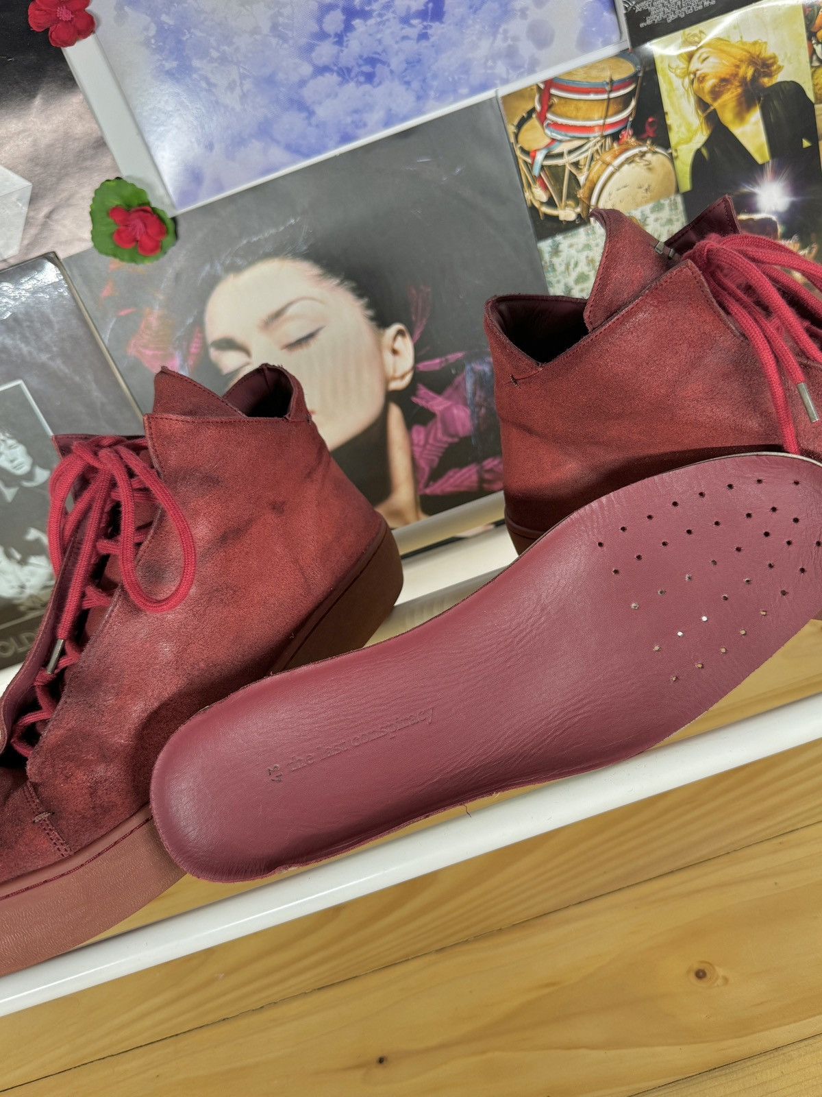 The Last Conspiracy Reverse Leather High Top Shoes Size US 10 / EU 43 - 10 Thumbnail