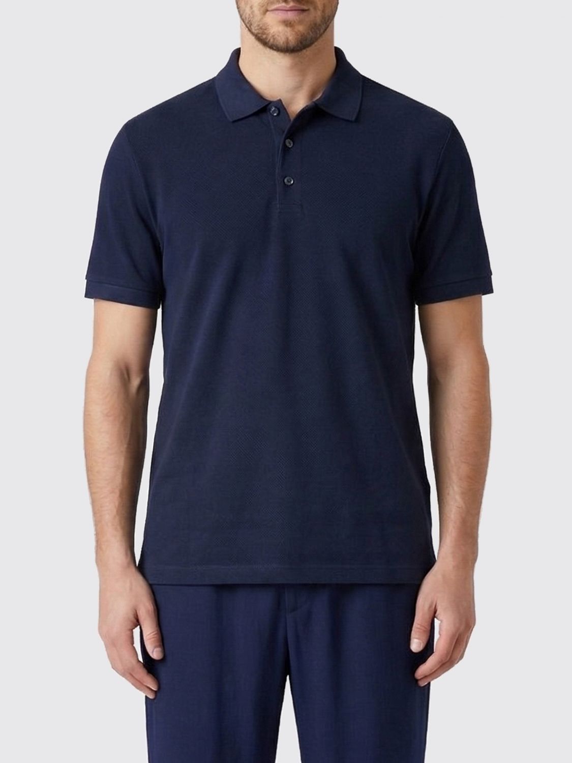 Giorgio Armani Giorgio Armani Polo Shirt Men Navy Size US XXL / EU 58 / 5 - 1 Thumbnail