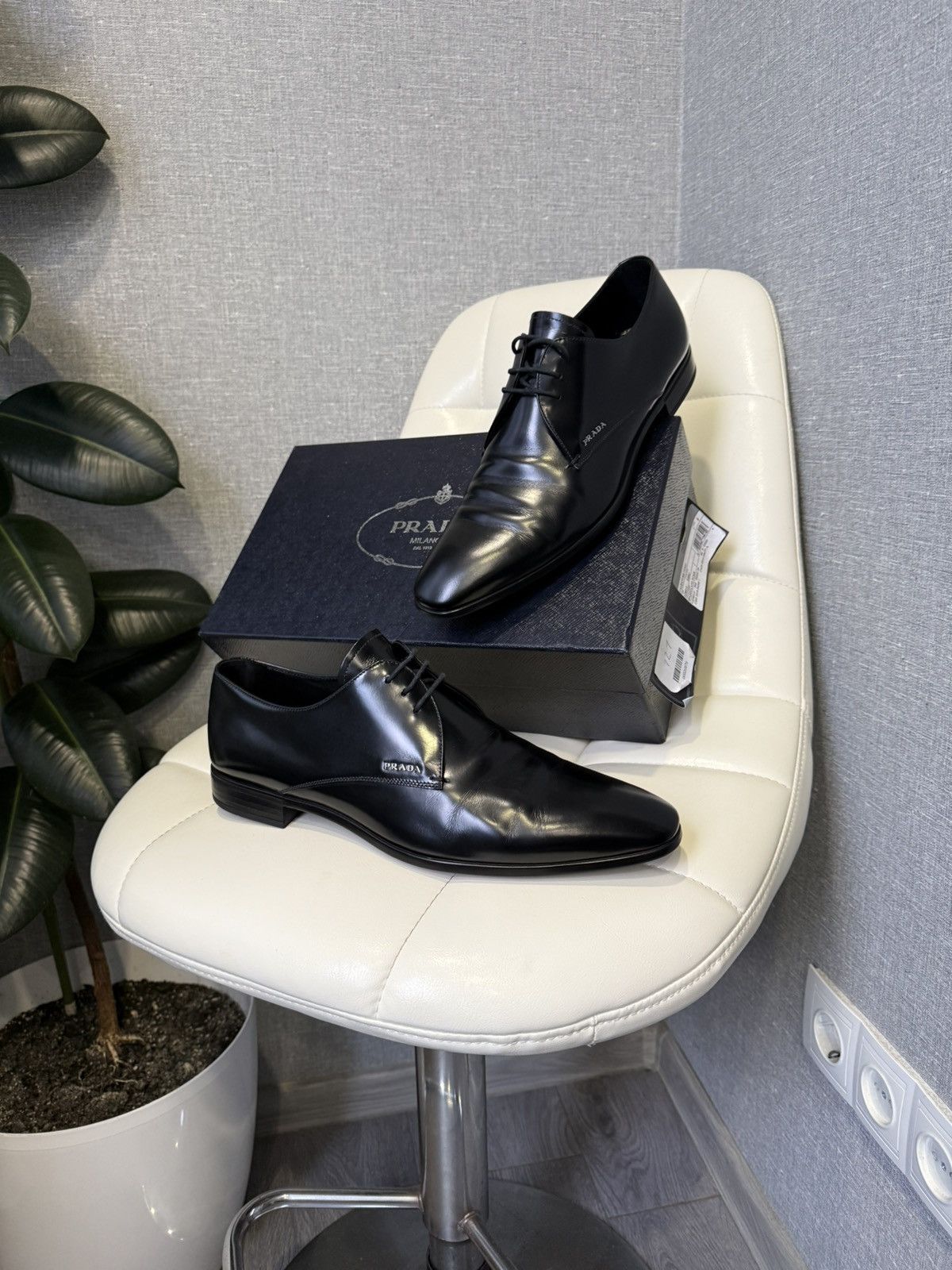 Prada Prada Commando Chunky Derbys Rubber Sole Nylon Tongue  display picture 3