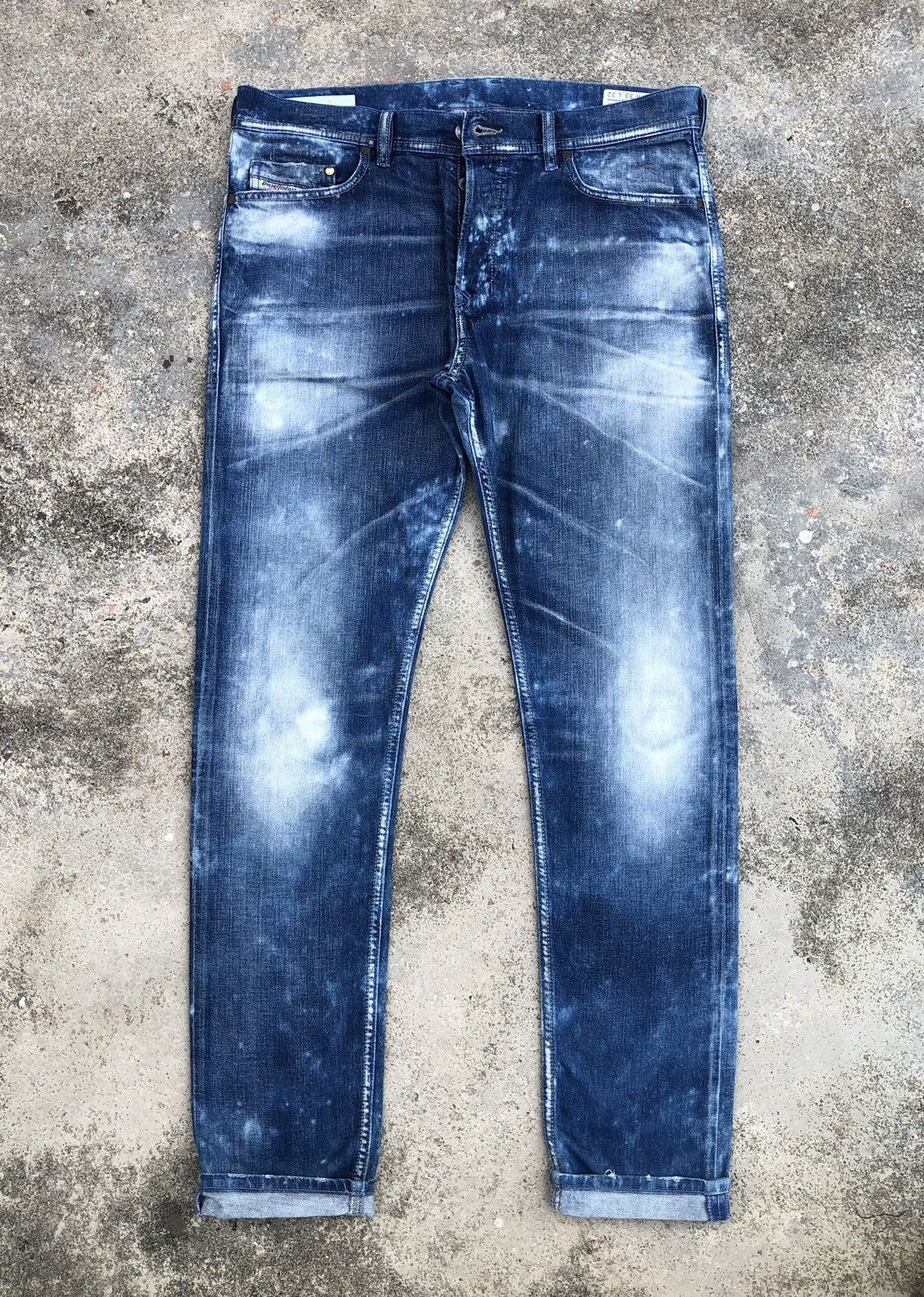 Diesel Diesel TEPPHAR Blue Denim Slim Carrot Pants Made In Italy Size US 33 - 1 Thumbnail