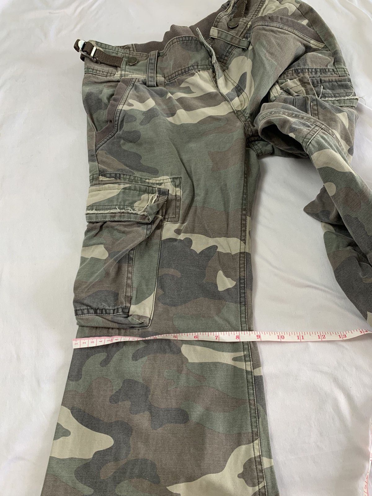 Le Grande Bleu (L.G.B.) Flare bell bottom goa style camo japanese brand Size US 28 / EU 44 - 15 Thumbnail