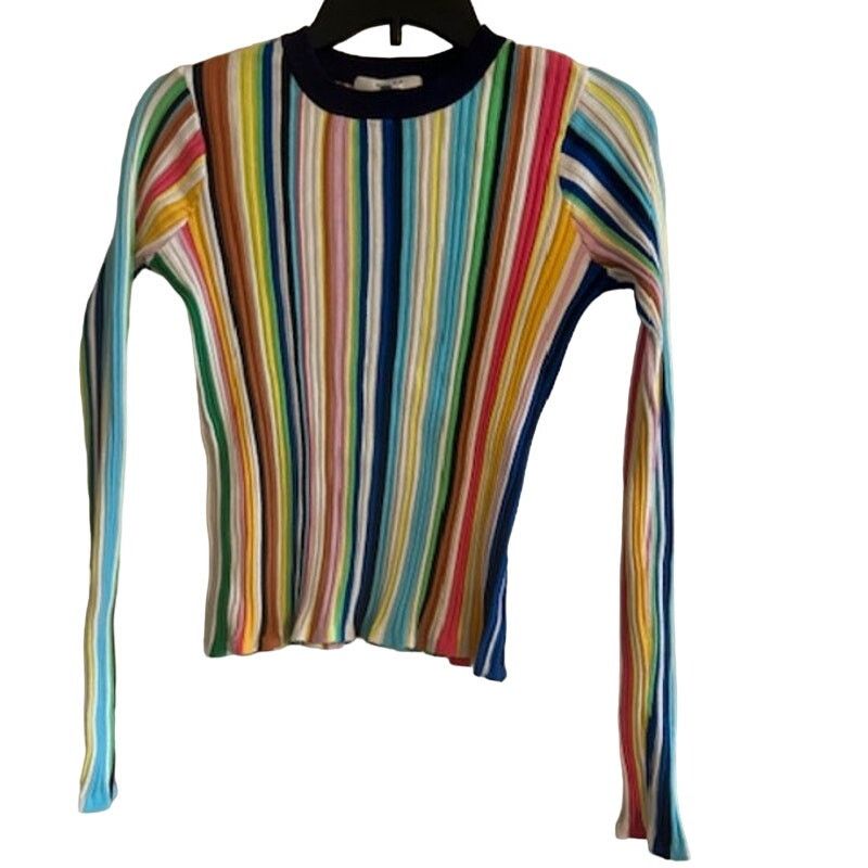 MILLY MILLY Vertical Striped Rainbow Pullover S Size S / US 4 / IT 40 - 3 Thumbnail
