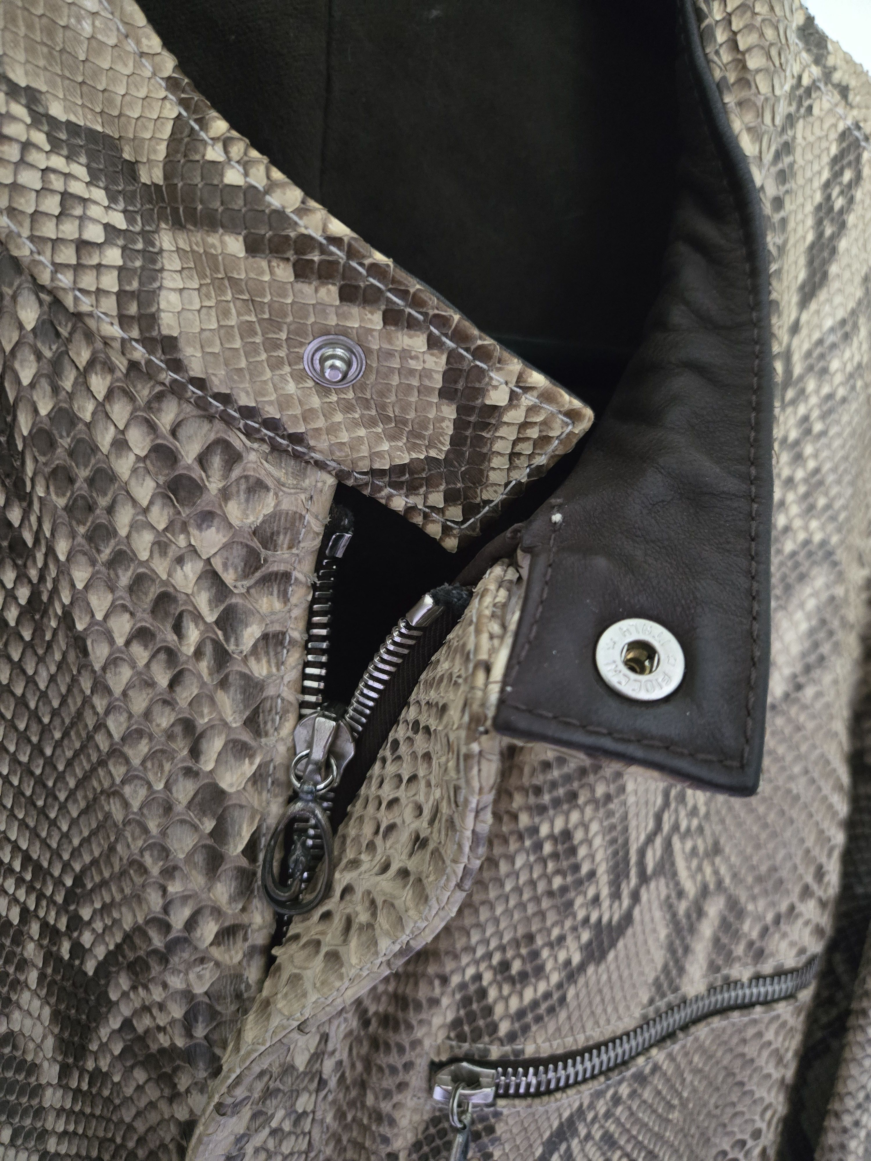Carpe Diem C. Diem Python Snakeskin Motorcycle / Biker Jacket Size US XL / EU 56 / 4 - 6 Thumbnail
