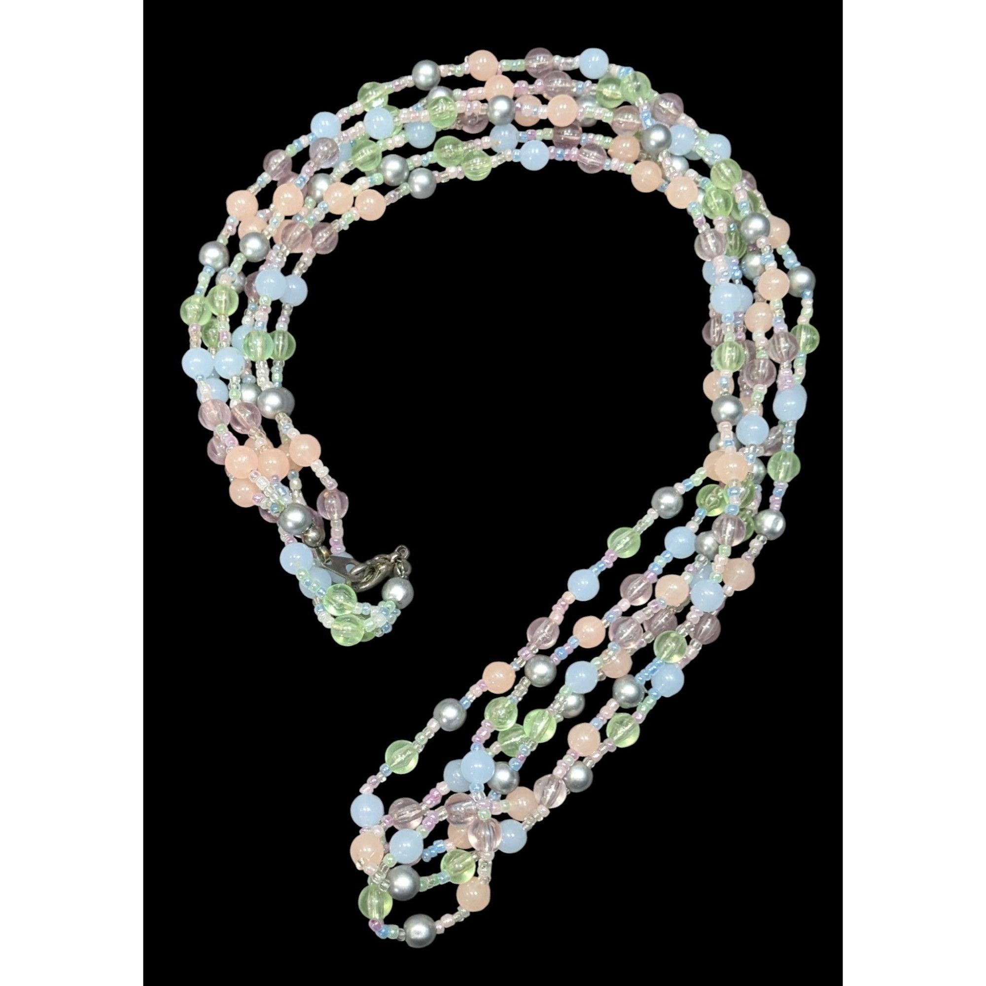 Other Coquette Pastel Whimsical Layered Beaded Necklace Size ONE SIZE - 1 Thumbnail