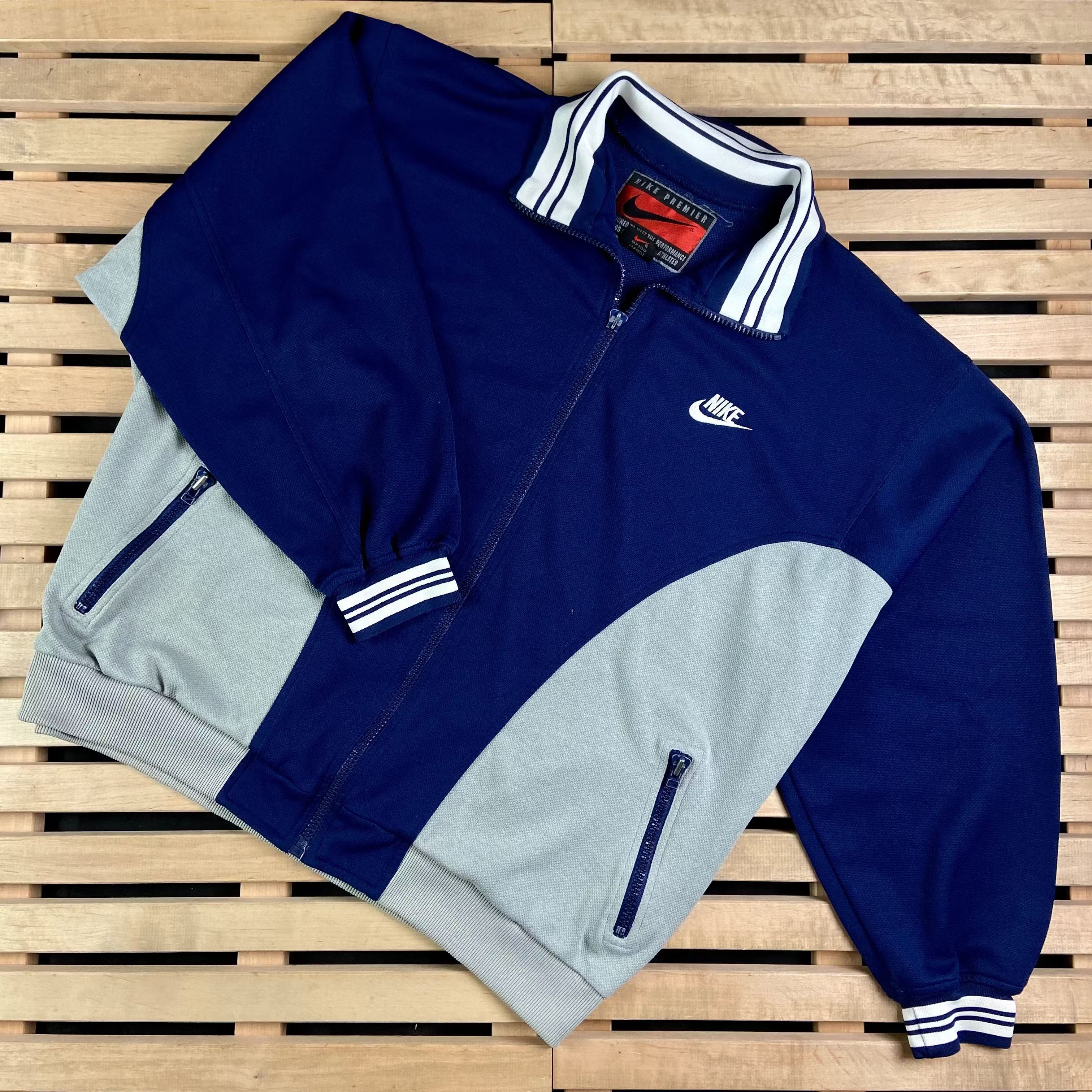 Nike × Vintage Mens Bomber Full Zip Nike Premier Vintage Size XL Size US XL / EU 56 / 4 - 1 Thumbnail