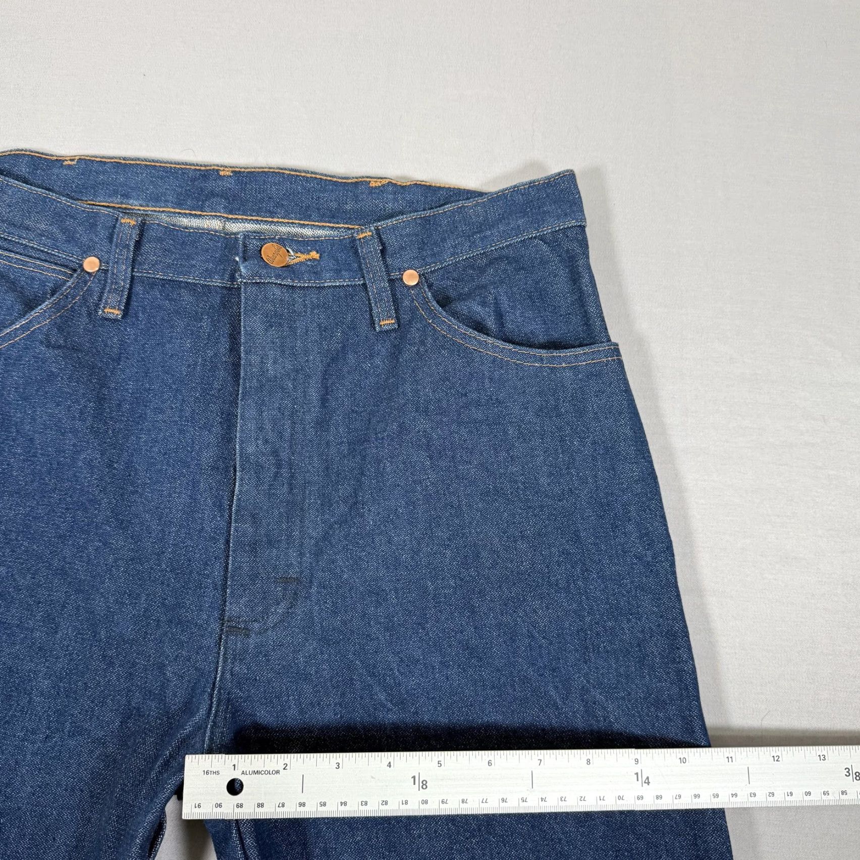 Wrangler Wrangler Jeans Mens 34x36 Blue 13MWZ Straight Denim Pants Western Cowboy Jeans Men Size US 34 / EU 50 - 7 Thumbnail
