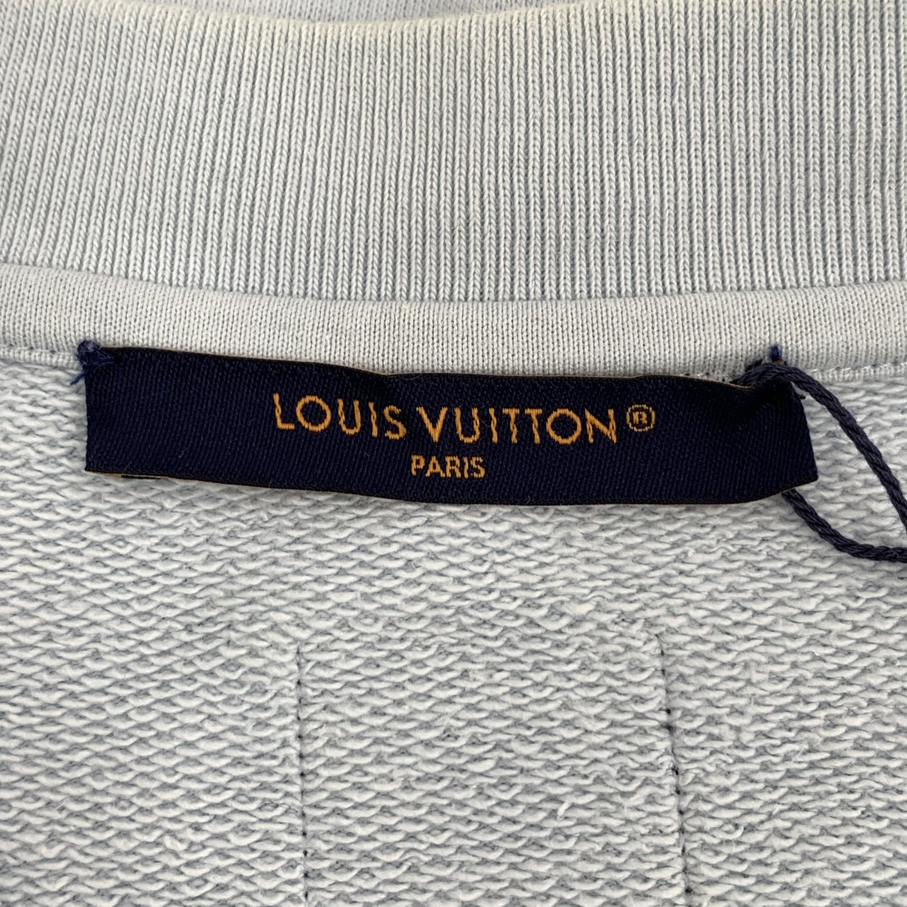 Louis Vuitton Louis Vuitton Logo Embroidered Sweatshirt Light Blue (XL) Size US XL / EU 56 / 4 - 5 Thumbnail