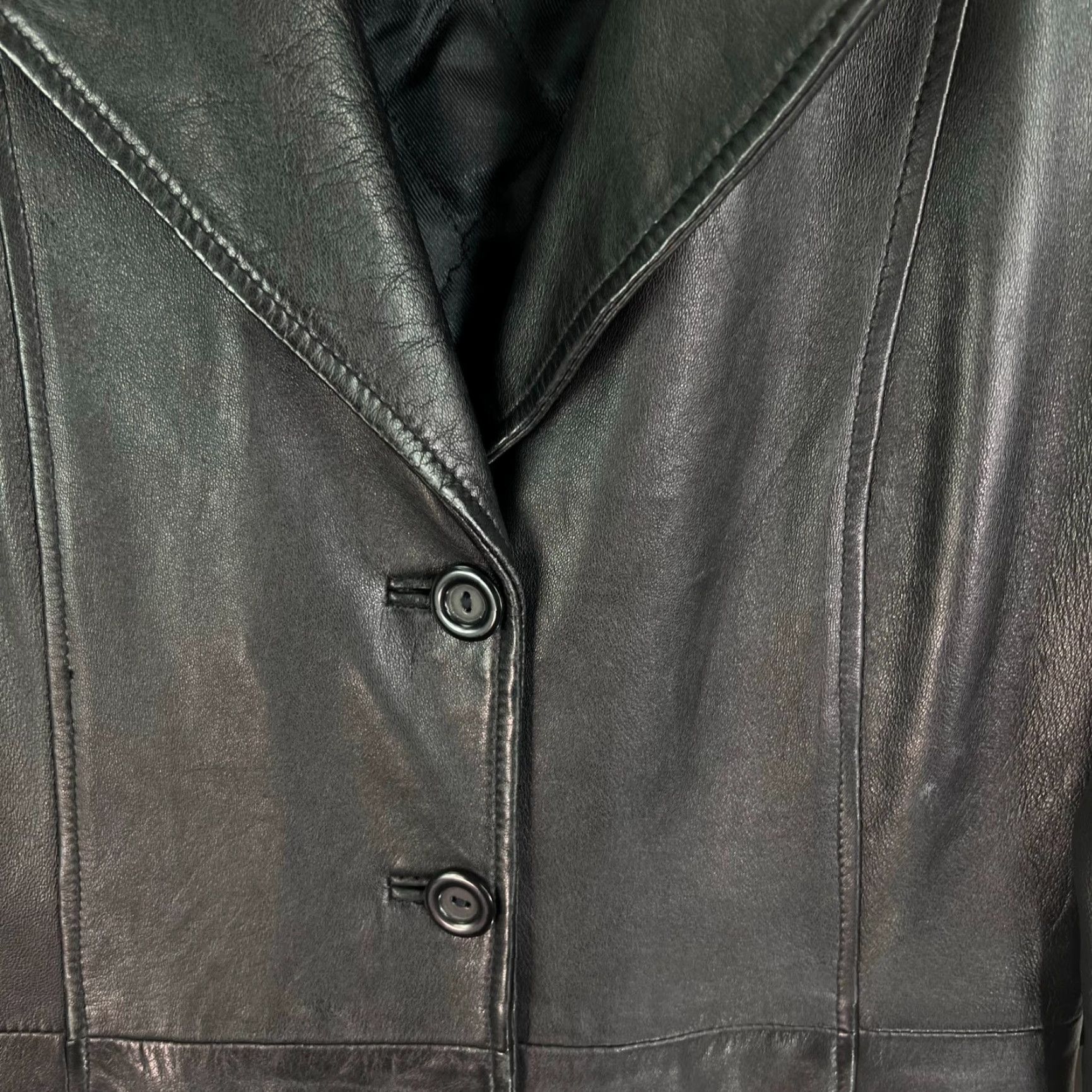 Vintage Travelers Vintage Leather Mid Length Coat Womens Size M Black Size M / US 6-8 / IT 42-44 - 3 Thumbnail