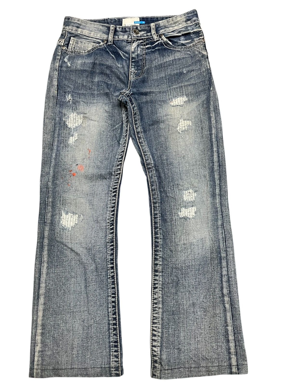 Blue Blue Japan 💥Urban Heritage FLARE Bootcut Distressed Jeans Size US 30 / EU 46 - 2 Thumbnail