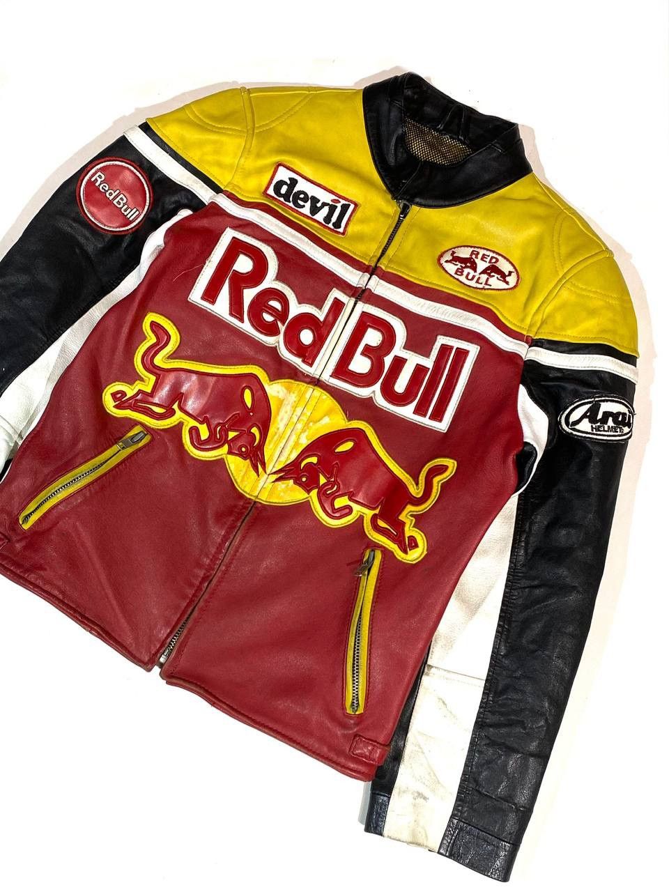 Genuine Leather Red Bull Moto Racing Leather Jacket Vintage Size US M / EU 48-50 / 2 - 4 Thumbnail